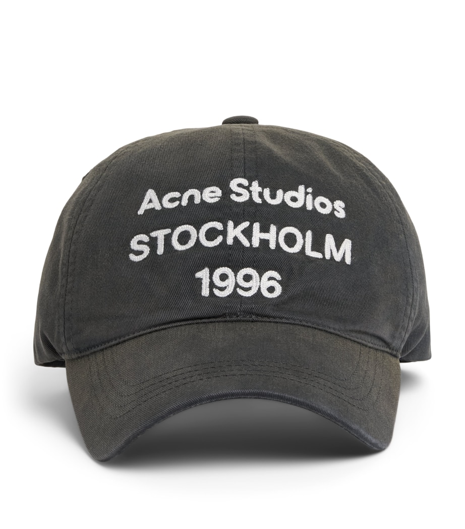 Acne Studios Cotton Logo Cap Faded Black Image 1