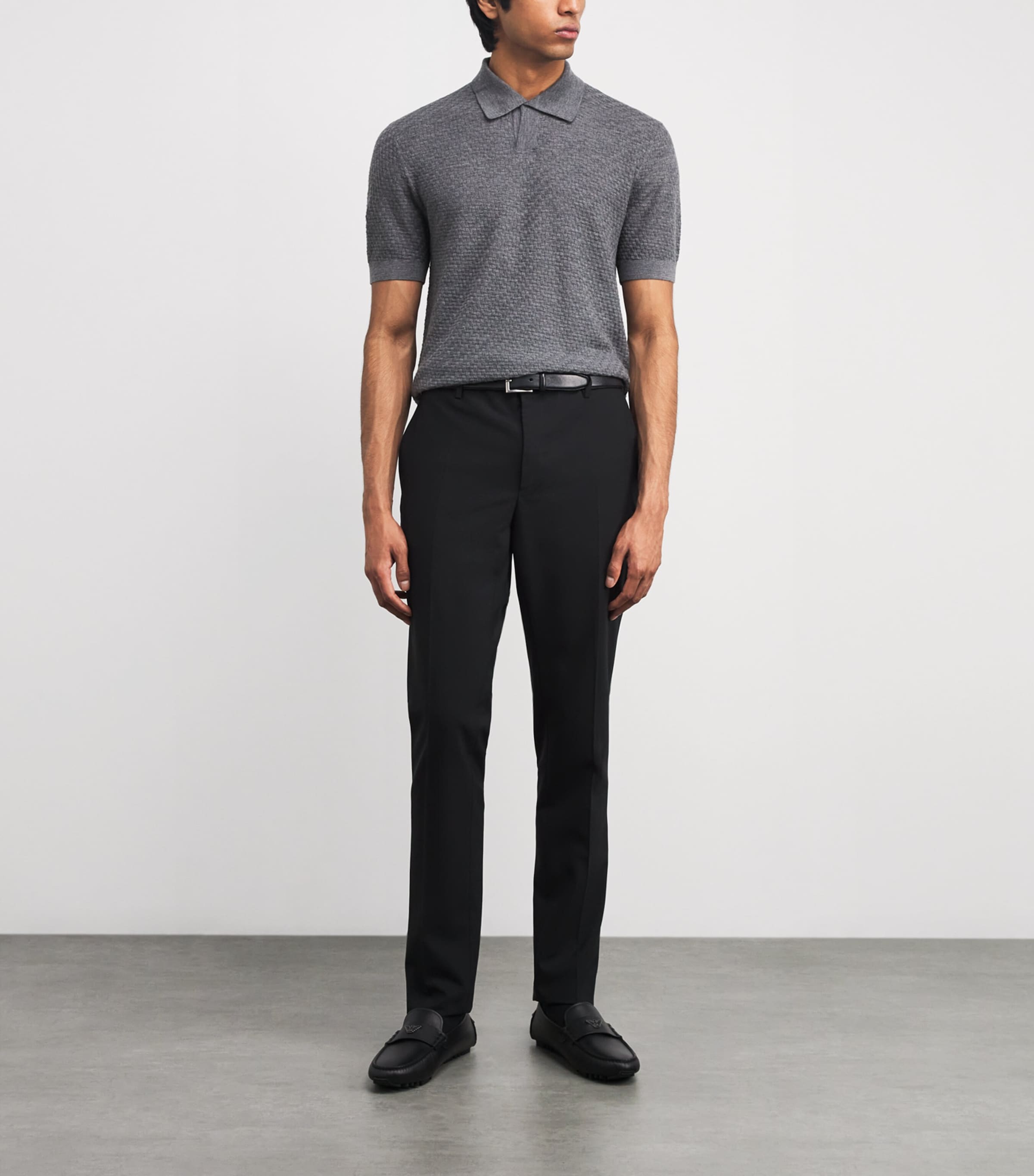 Virgin Wool Polo Shirt O8003 Image 2