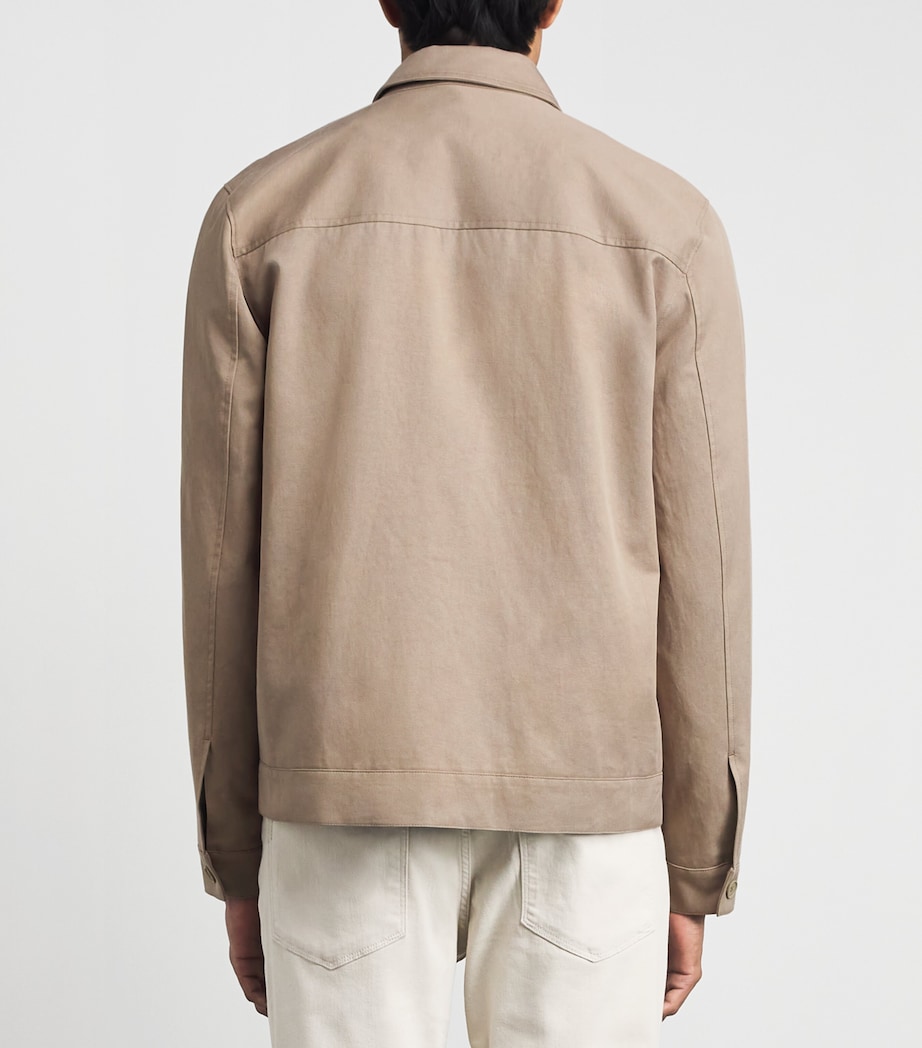 PAIGE Mens Cotton-Blend Renehen Jacket Warm Birch Image 5