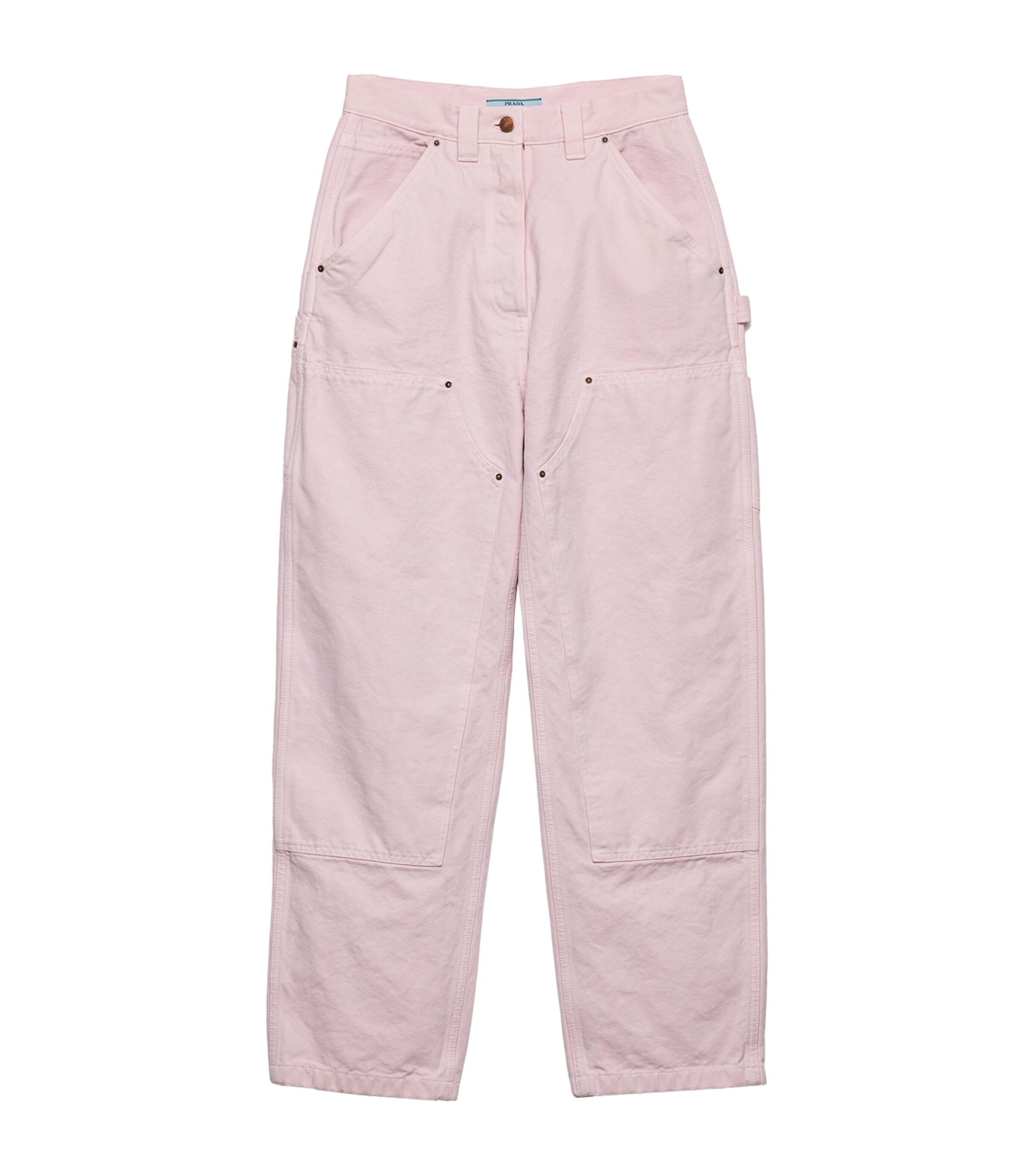 Prada Womens Cotton Canvas Carpenter Trousers Image 1