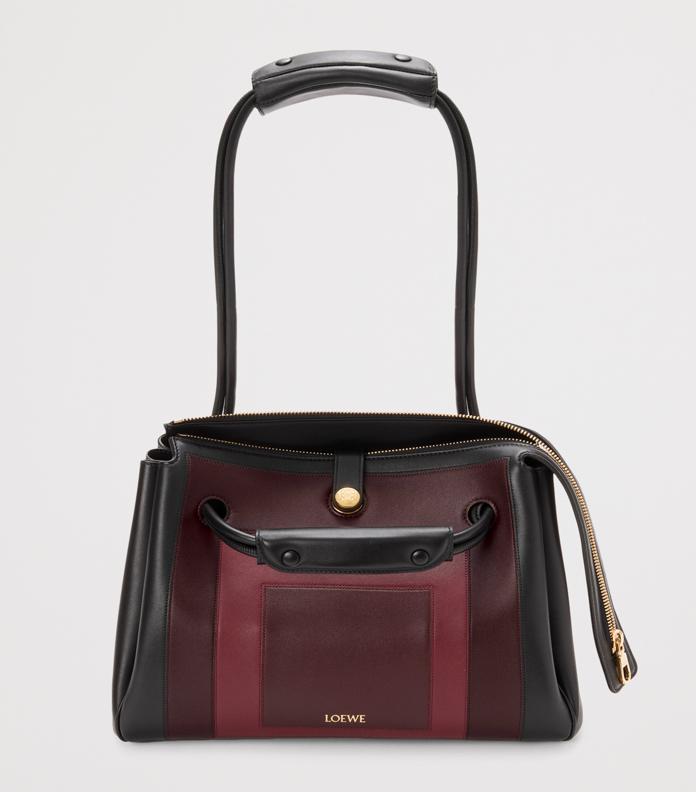 LOEWE Black x Albers Medium Leather Madrid Shoulder Bag Harrods UK