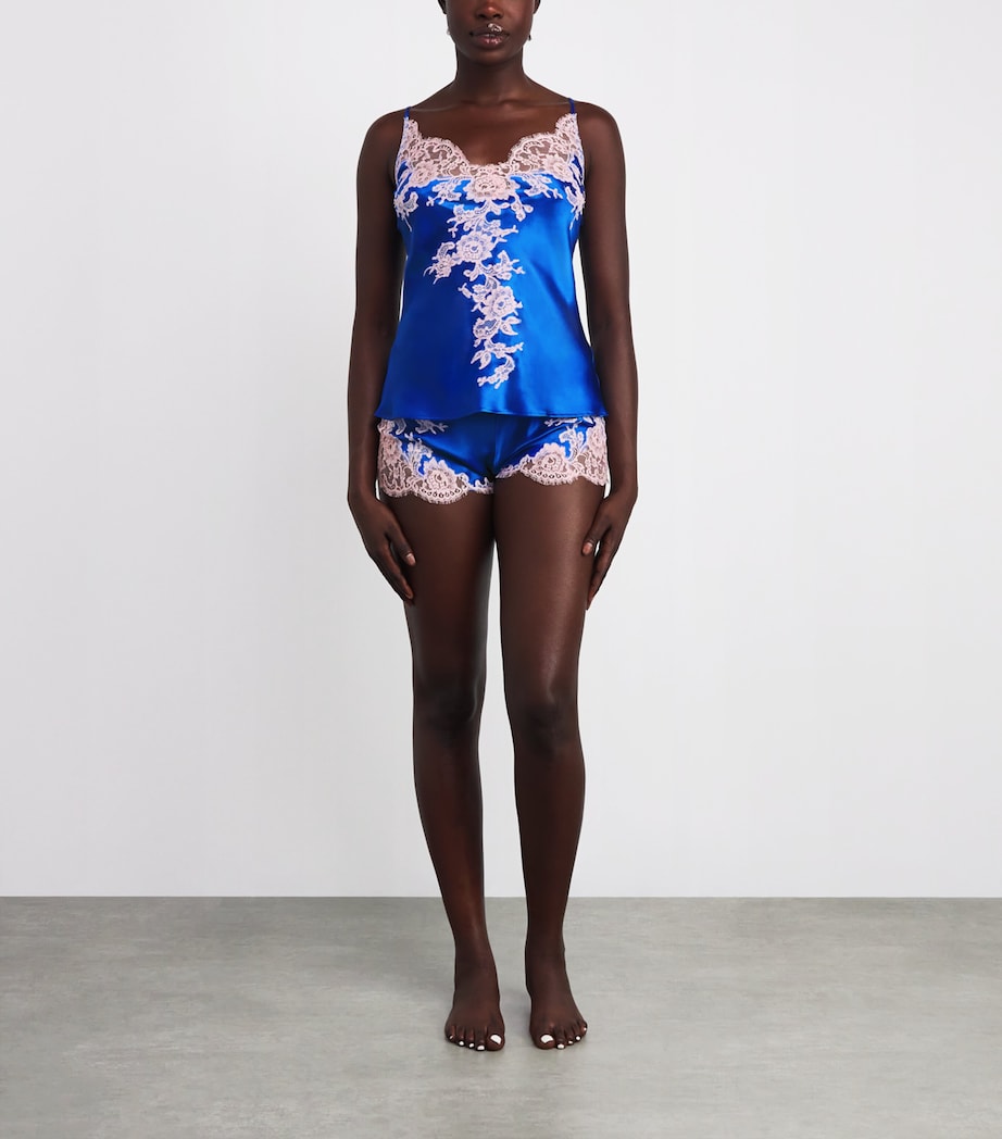 Silk Lace-Trim Bénédicte Cami Top 3476 CELE/LILA Image 2