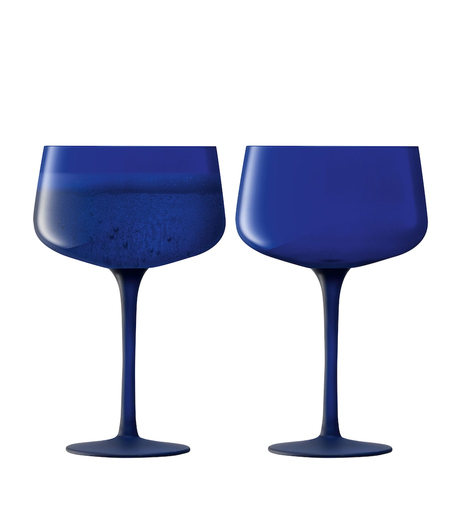 Set of 2 Arc Contrast Cocktail Glasses (280ml) BLUE Image 1