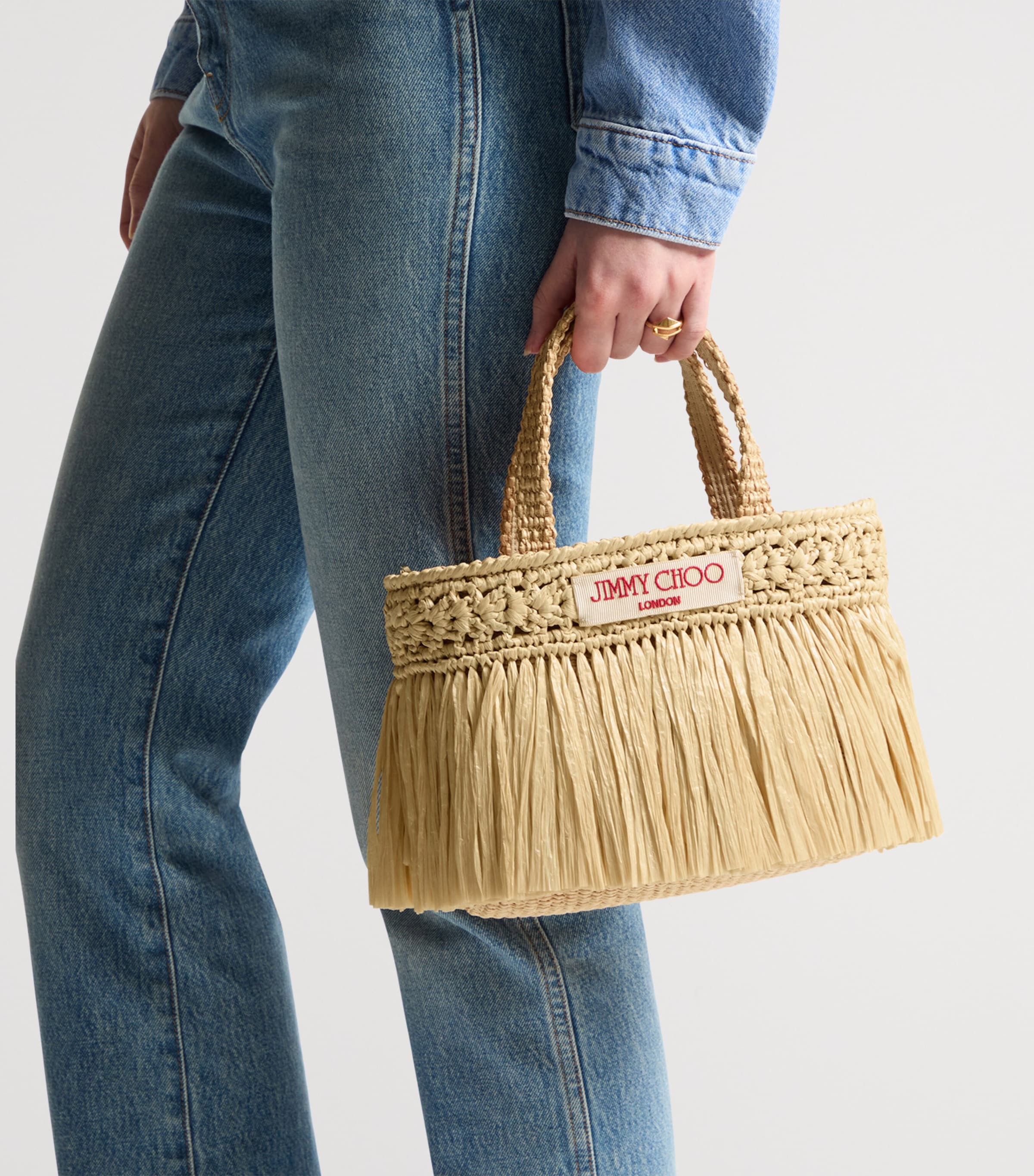Jimmy Choo Mini Beach Tote Bag Natural/light Gold Image 2