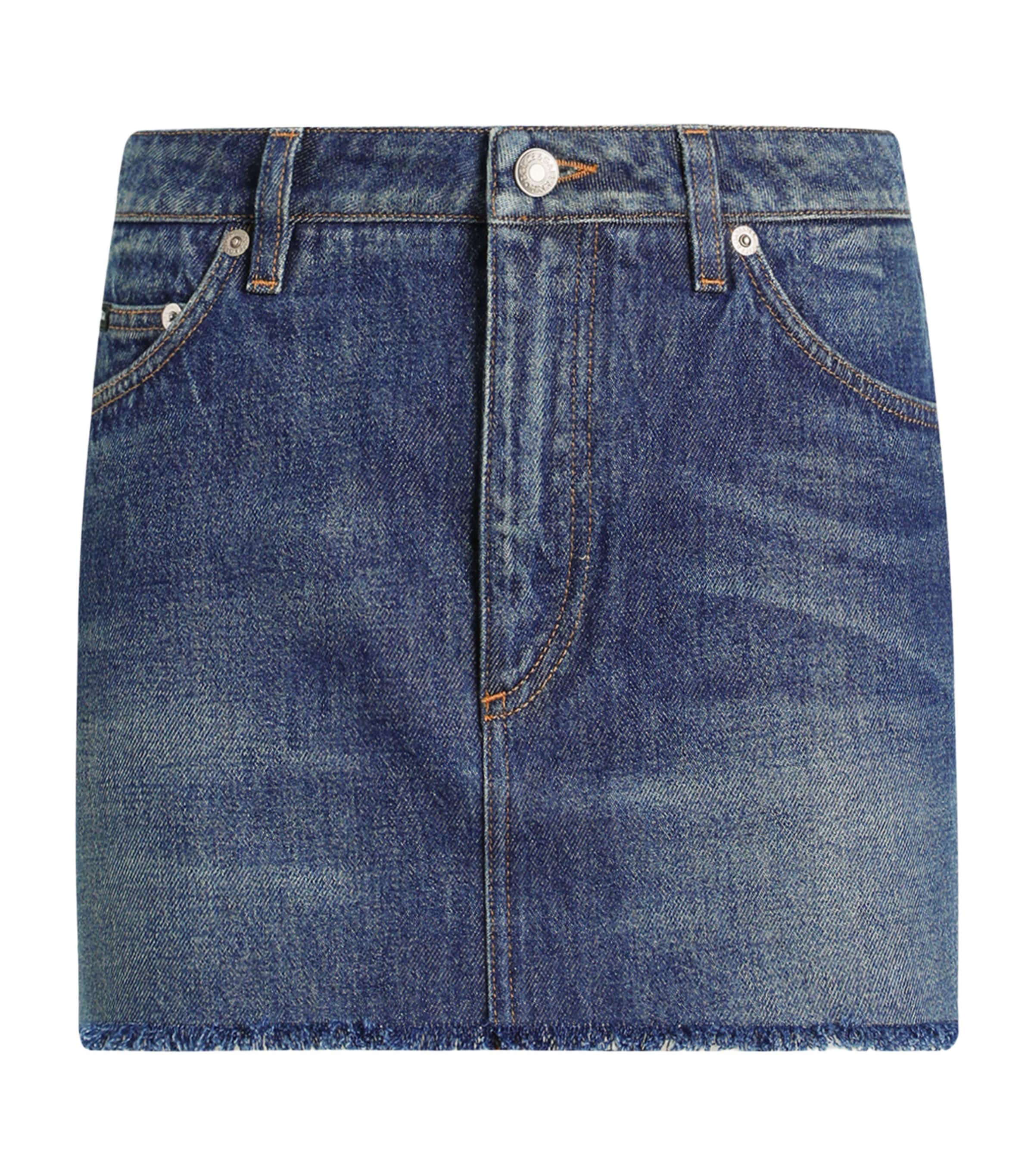 Shop Dolce & Gabbana Denim Mini Skirt