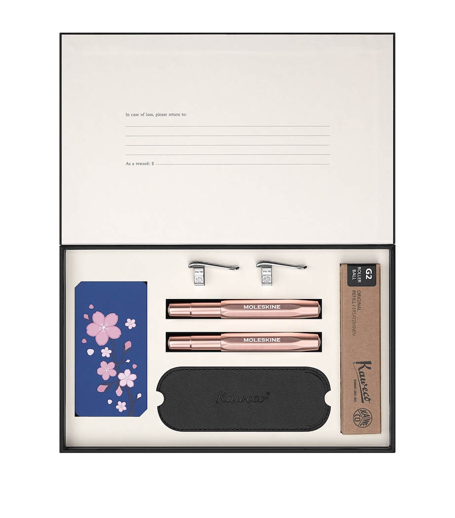 Sakura Collection Notebooks and Pens Gift Set BLACK Image 1