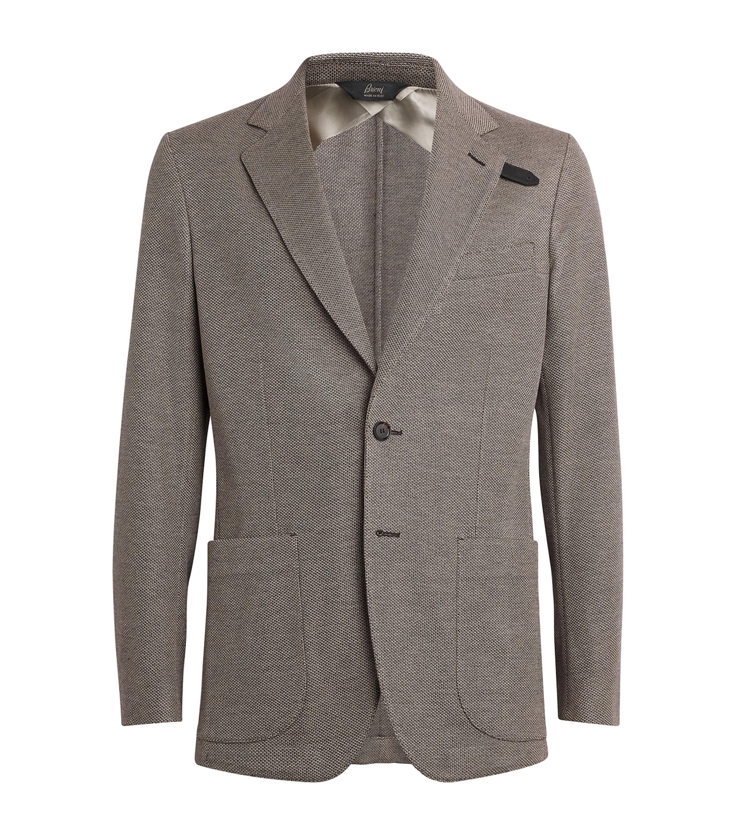 Brioni Silk-wool Single-breasted Blazer In Brown