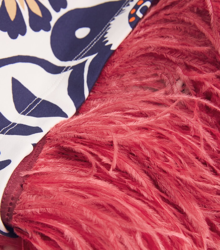 Printed Feather-Trim Top BU03 SELVA PLAC�E Image 5