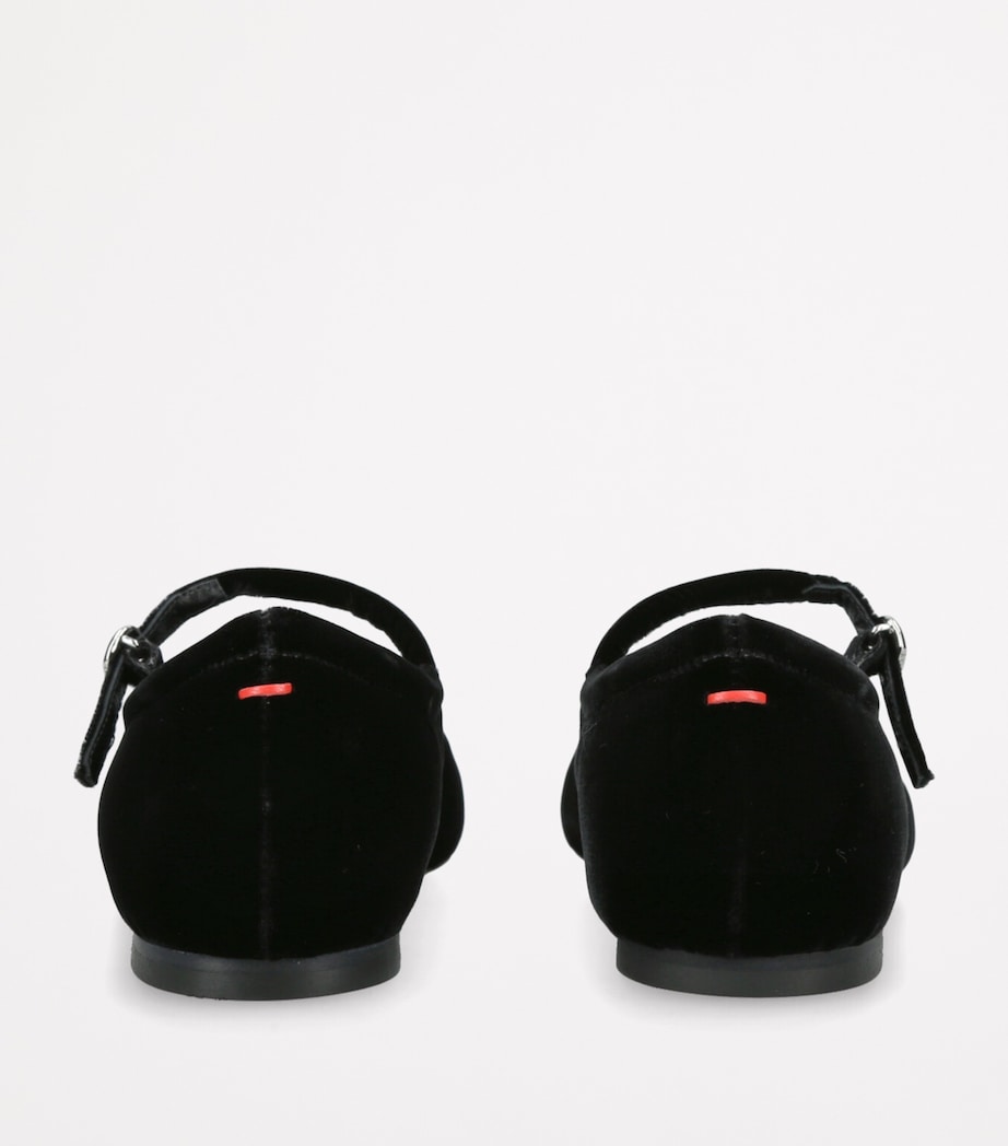 aeyde Velvet Uma Mary Jane Ballet Flats Black Image 2