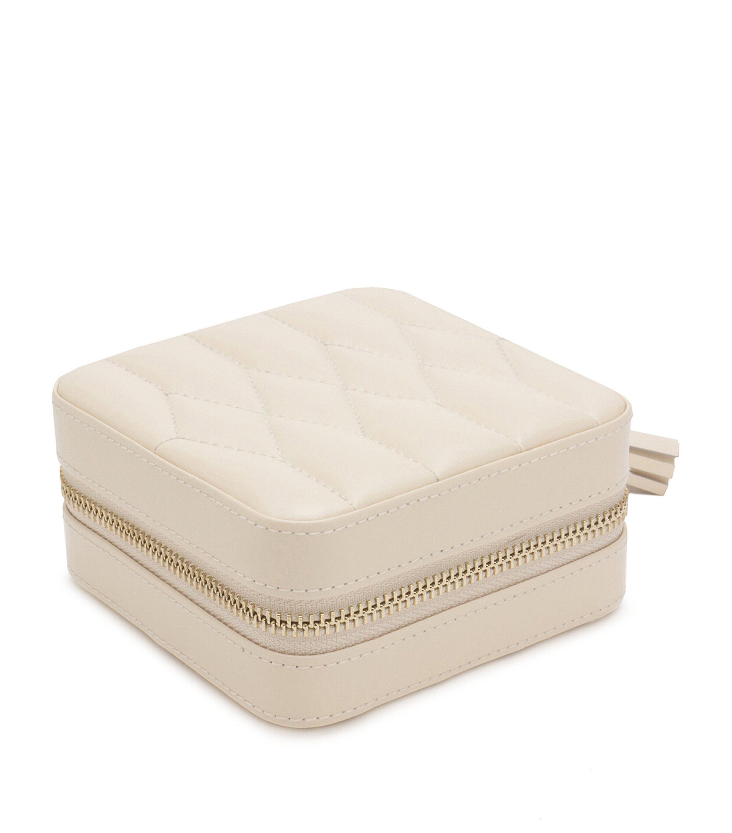 WOLF Leather Caroline Travel Jewellery Case Ivory Image 3