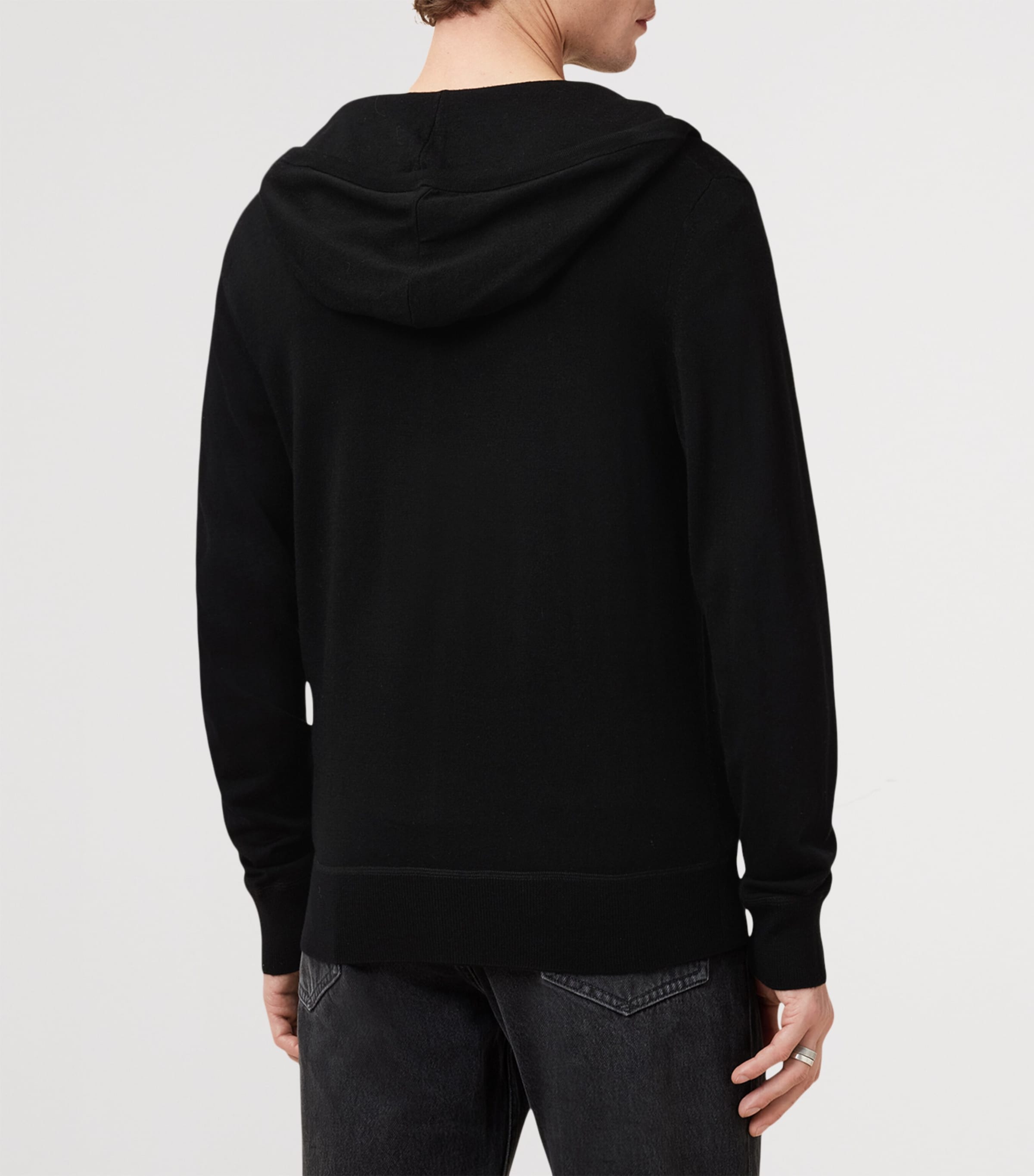 Merino Wool Mode Hoodie BLACK Image 5