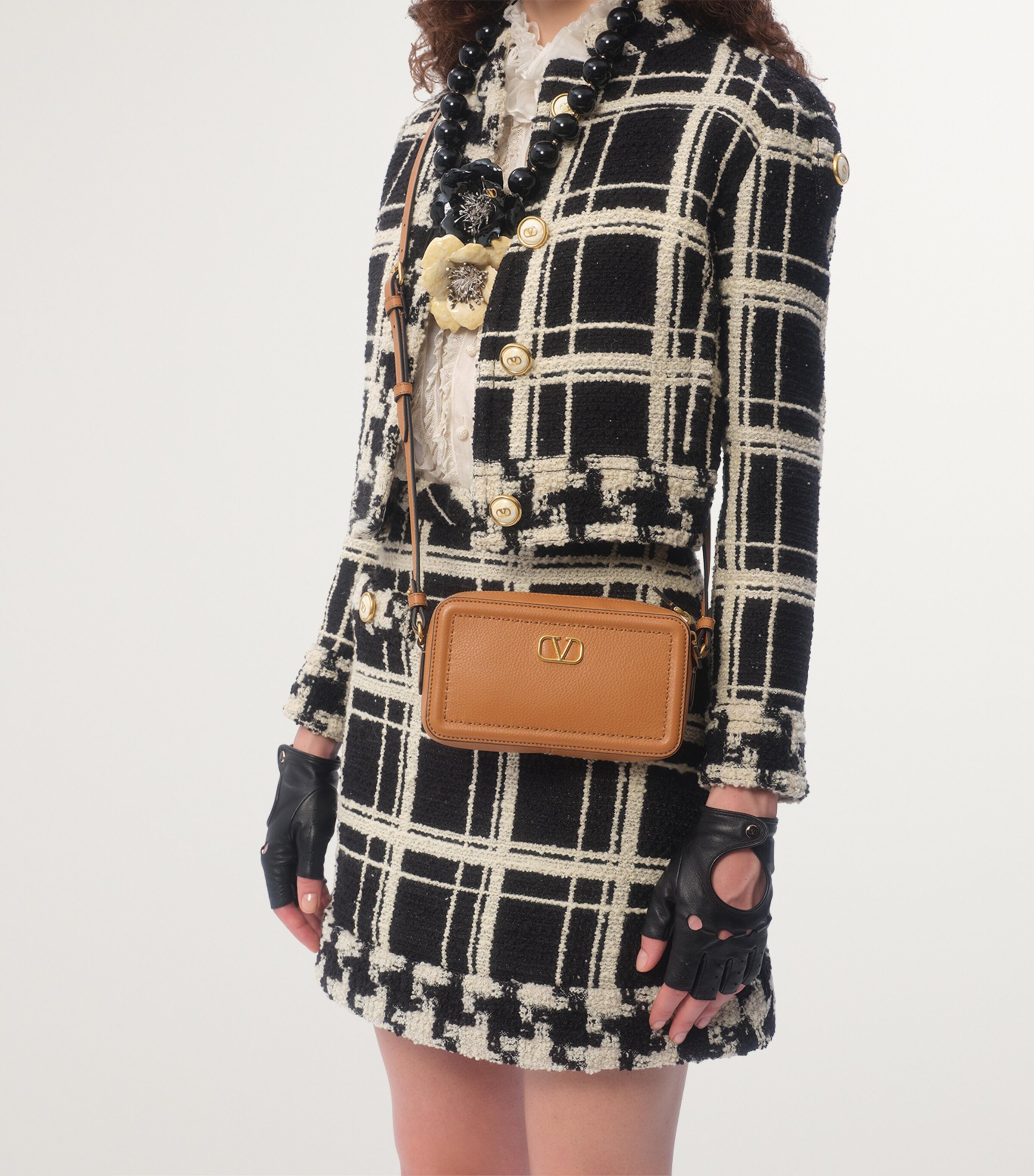 Valentino Garavani Mini Leather AllTime Camera Bag | Harrods US