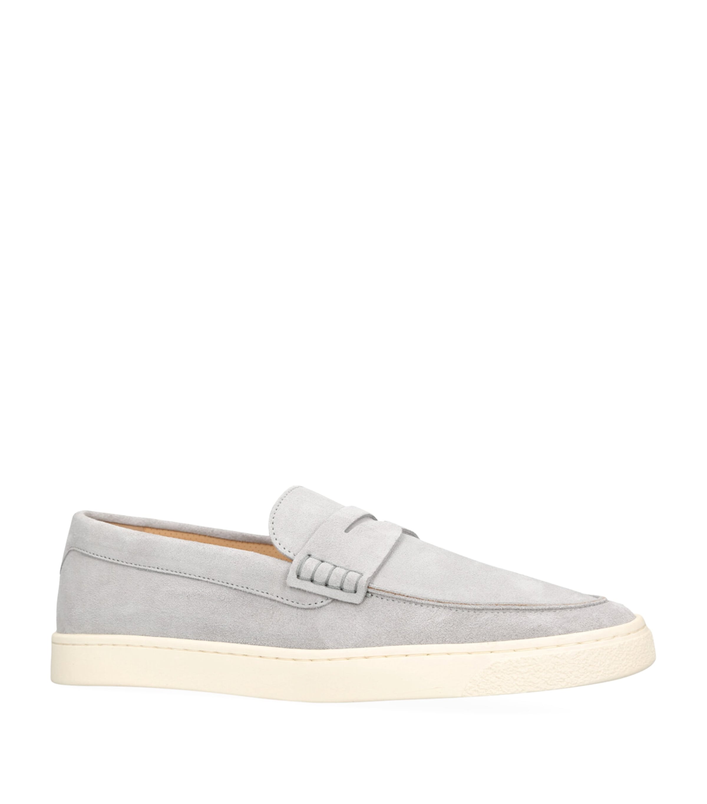 Brunello Cucinelli Suede Hybrid Loafers Grey/light Image 3