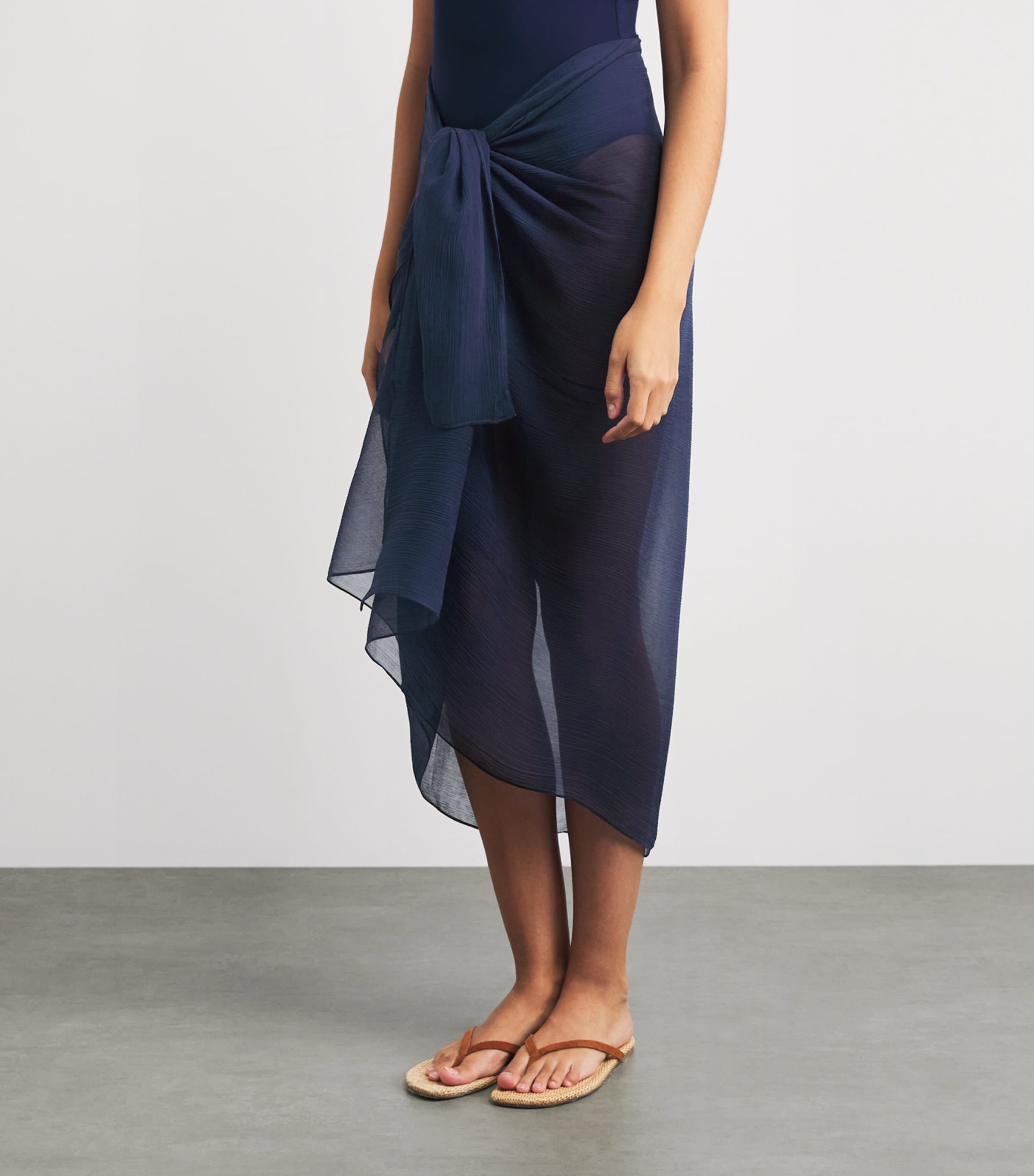 AWAY THAT DAY Womens Santorini Sarong French Navy Image 4