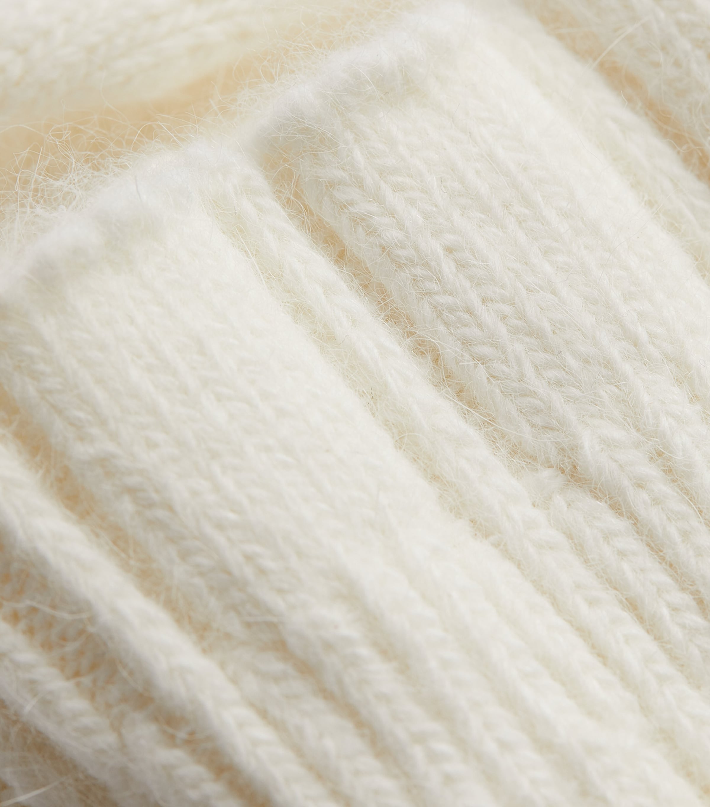 Knitted Bed Socks WHITE Image 2