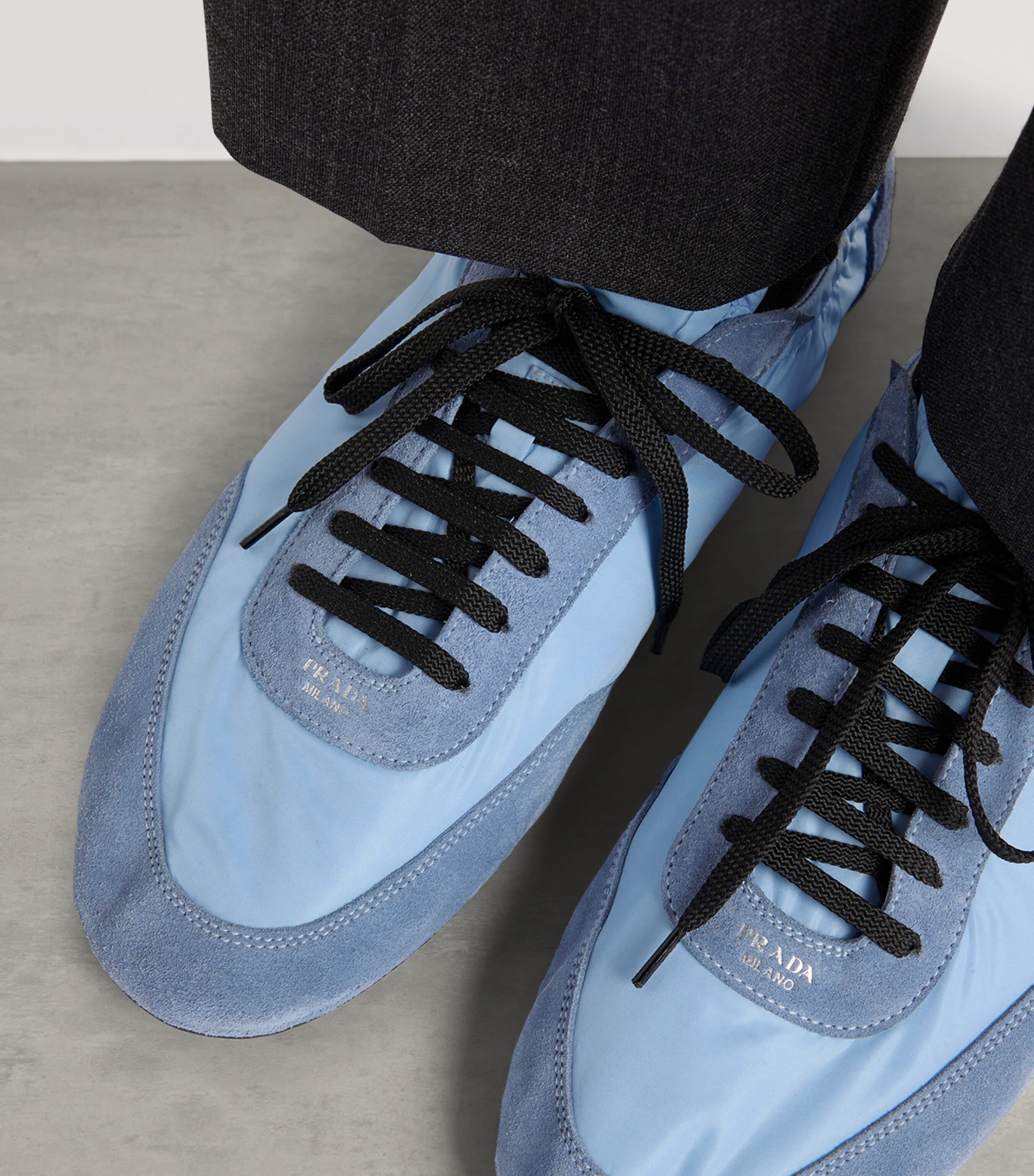スニーカー PRADA Navy blue Re-Nylon and suede Collapse sneakers Navy Collapse Re-Nylon and suede sneakers | PRADA