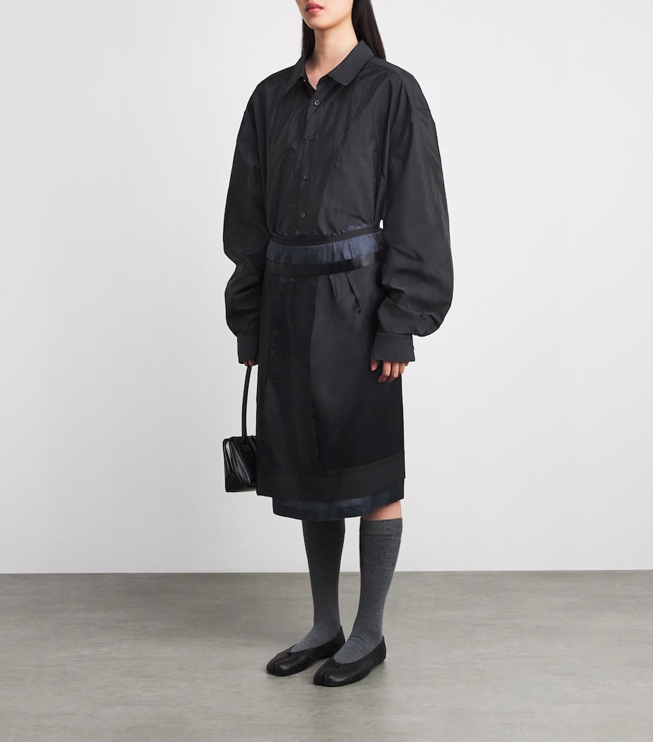 Wool-Silk Midi Skirt 900 BLACK Image 2