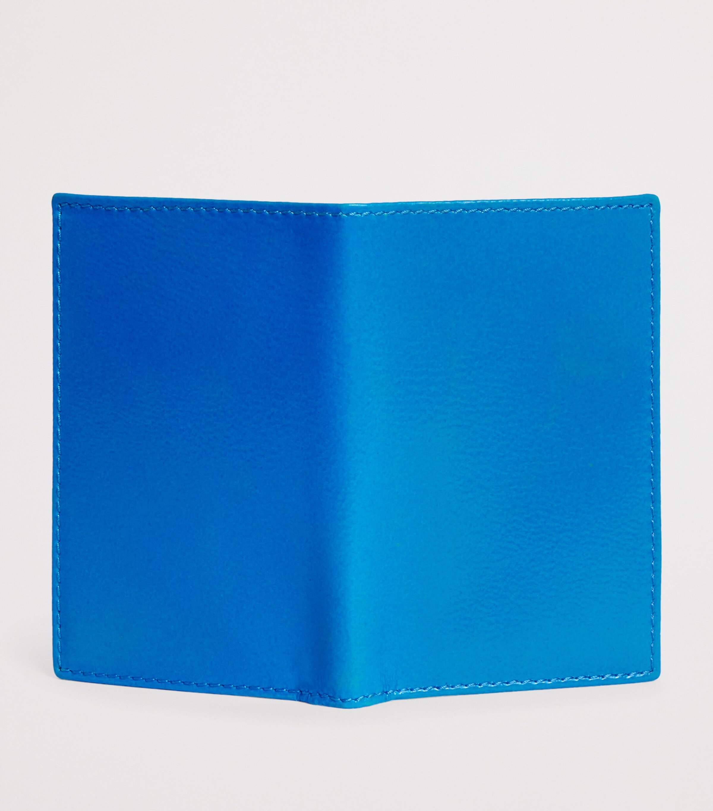 Comme Des Garçons Wallet Leather Super Fluo Cardholder Blue Image 3