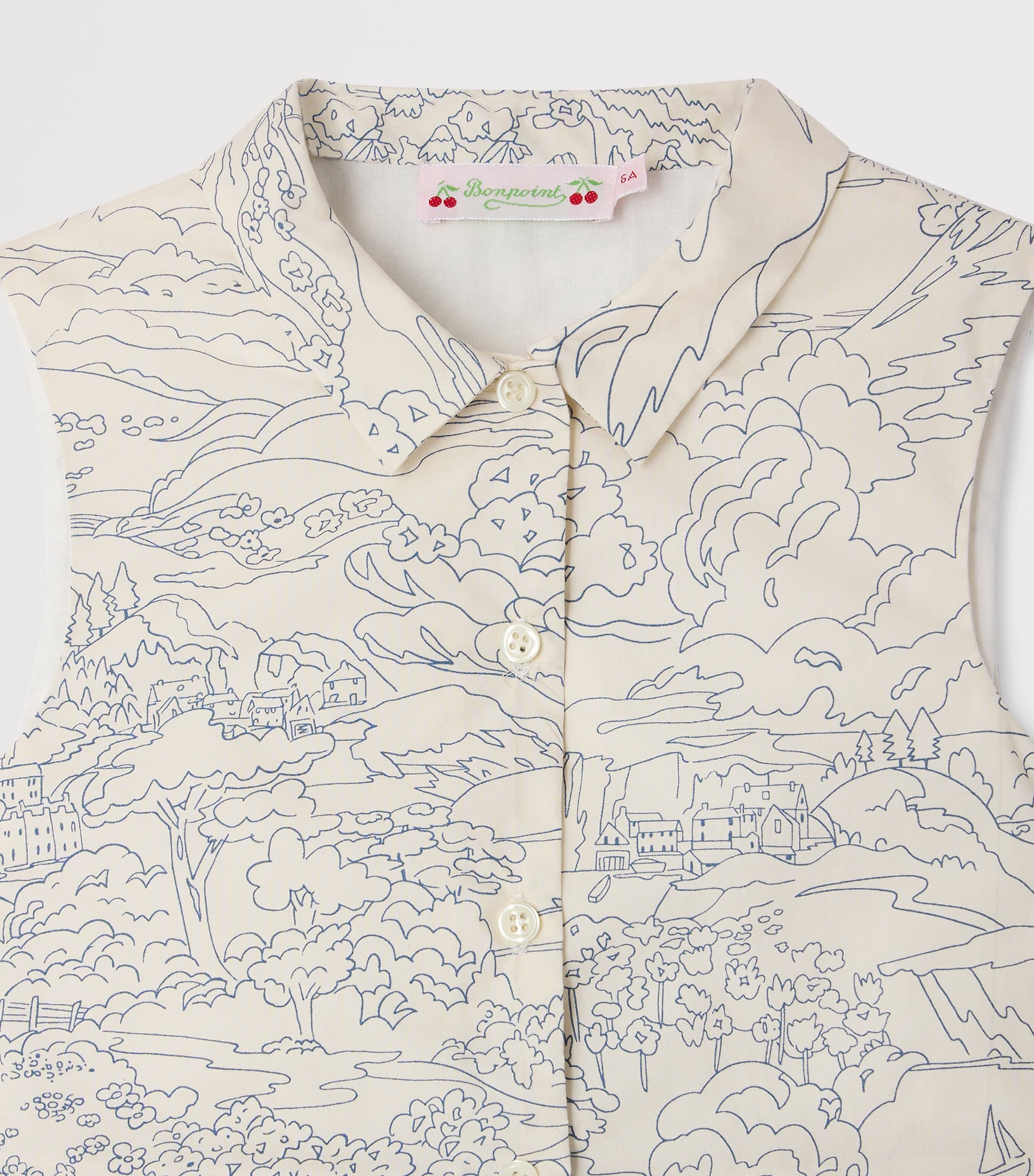 Bonpoint Cotton Printed Dress Imp Encre Image 3