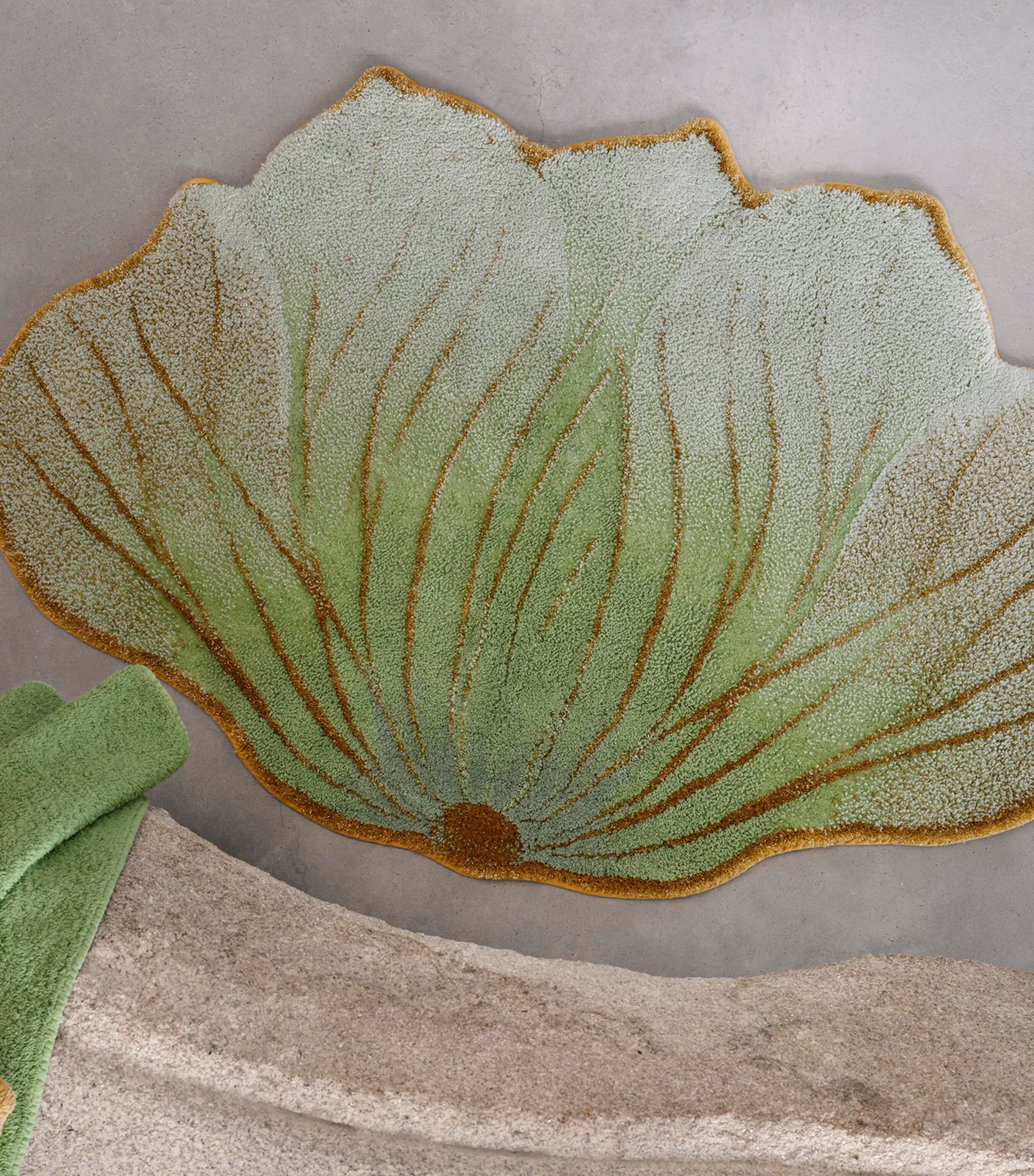 Lotus Bath Mat (80cm x 120cm) AQUA Image 6