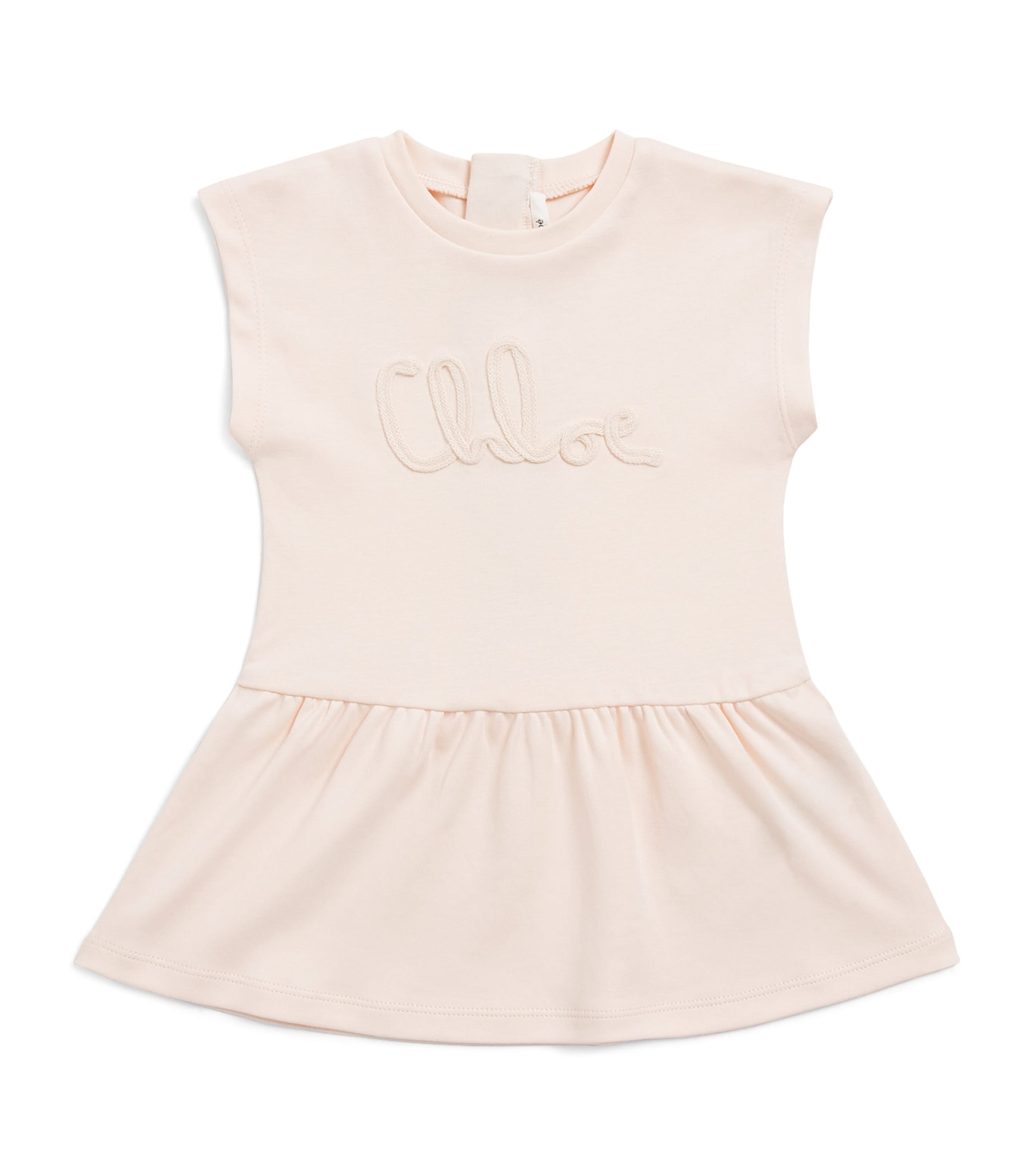 Chloé Kids Logo Dress (6-24 Months) Pink Image 1