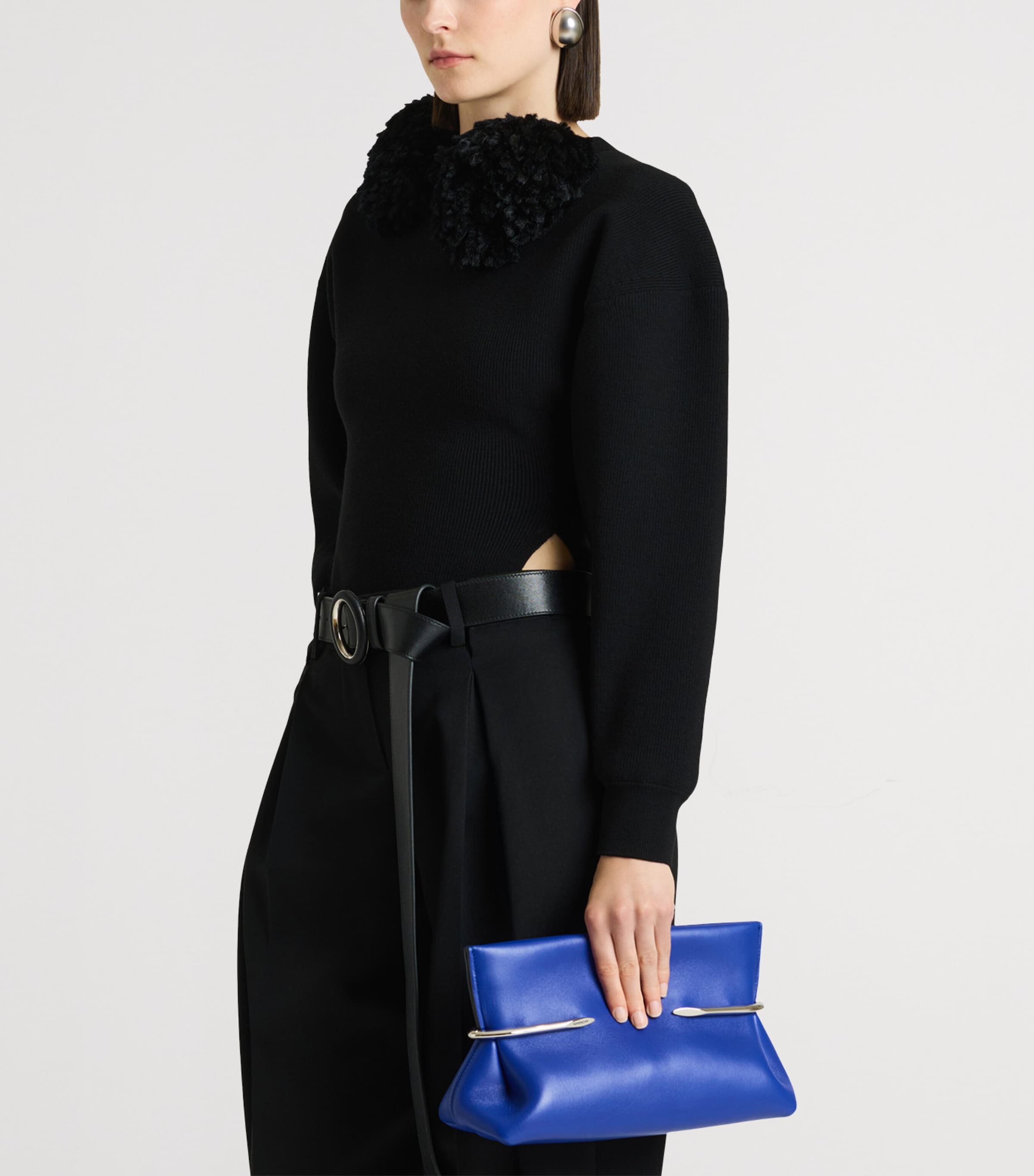 Givenchy Womens Wool Asymmetric Sweater Image 8