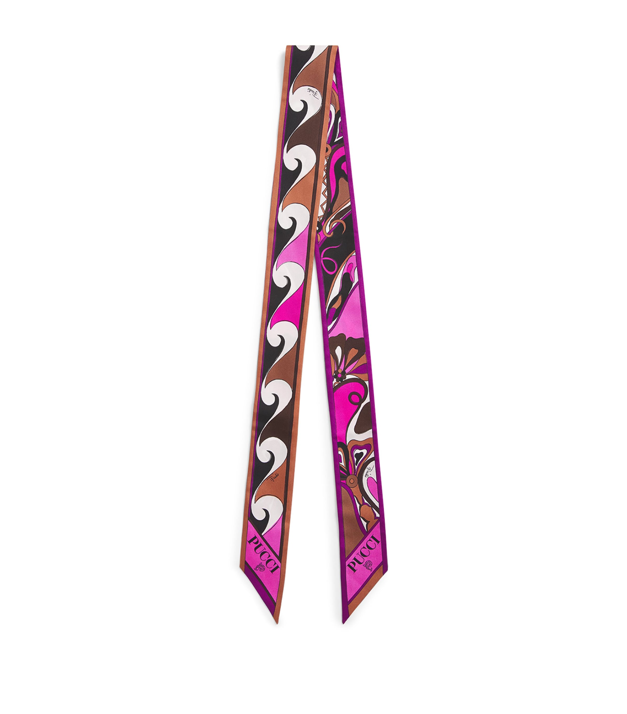 Shop Pucci Silk Orchidee Print Scarf