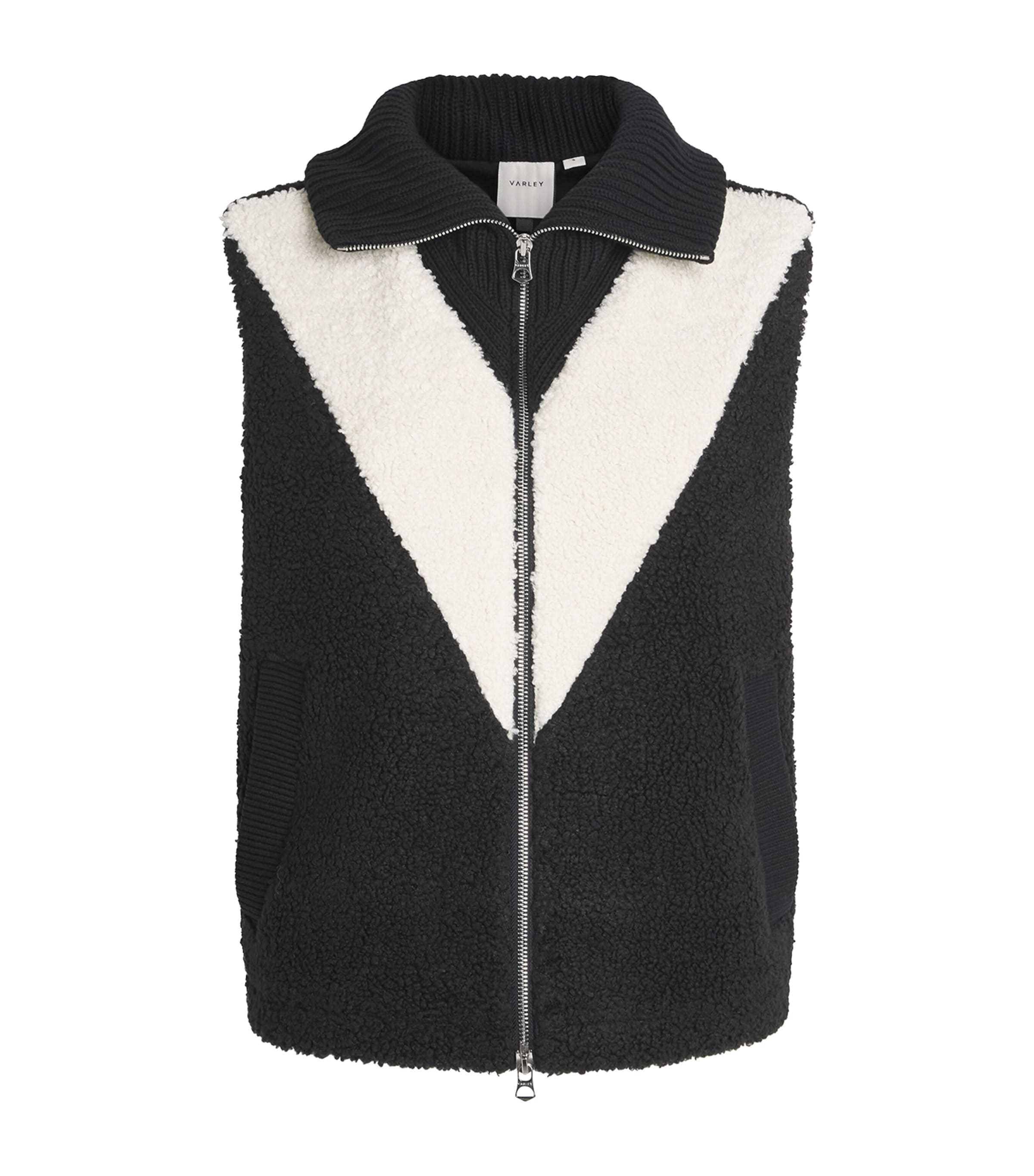 Bouclé Sherpa Caspian Gilet BLACK Image 1