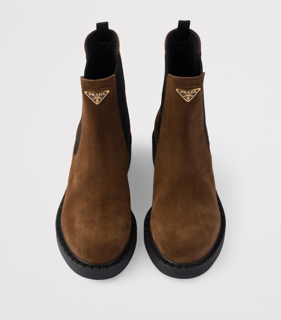 Suede Triangle Chelsea Boots F0324 Image 3