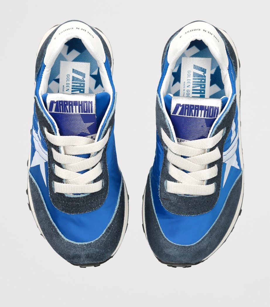 Leather Marathon Sneakers BLUE/DARK Image 4