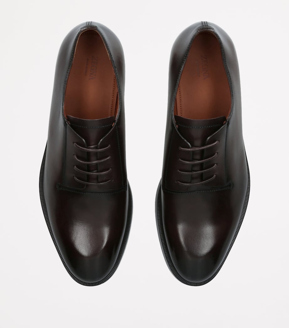 Leather Torino Derby Shoes DARK BROWN Image 4