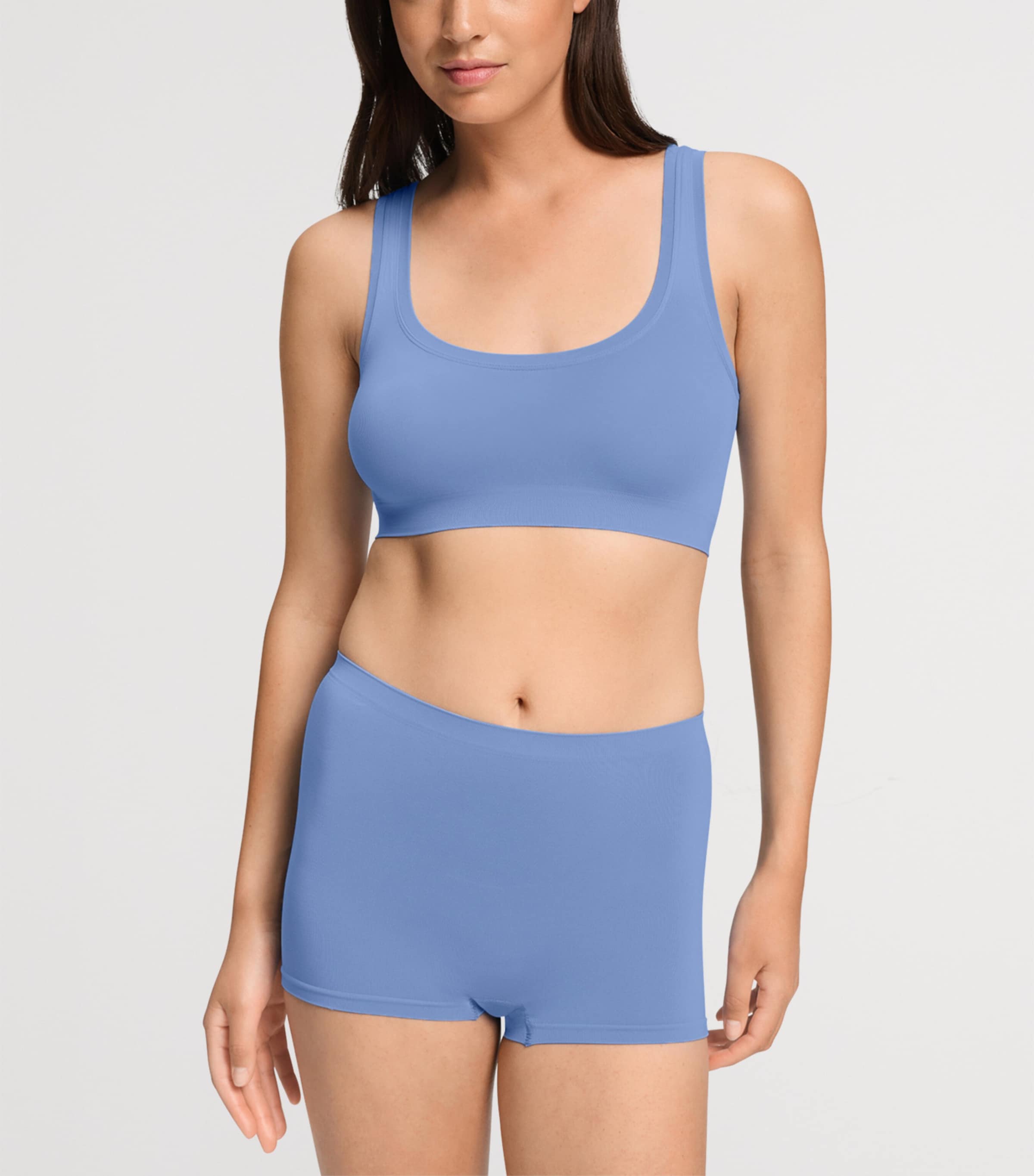 Hanro Womens Touch Feeling Crop Top Bluebird Image 4