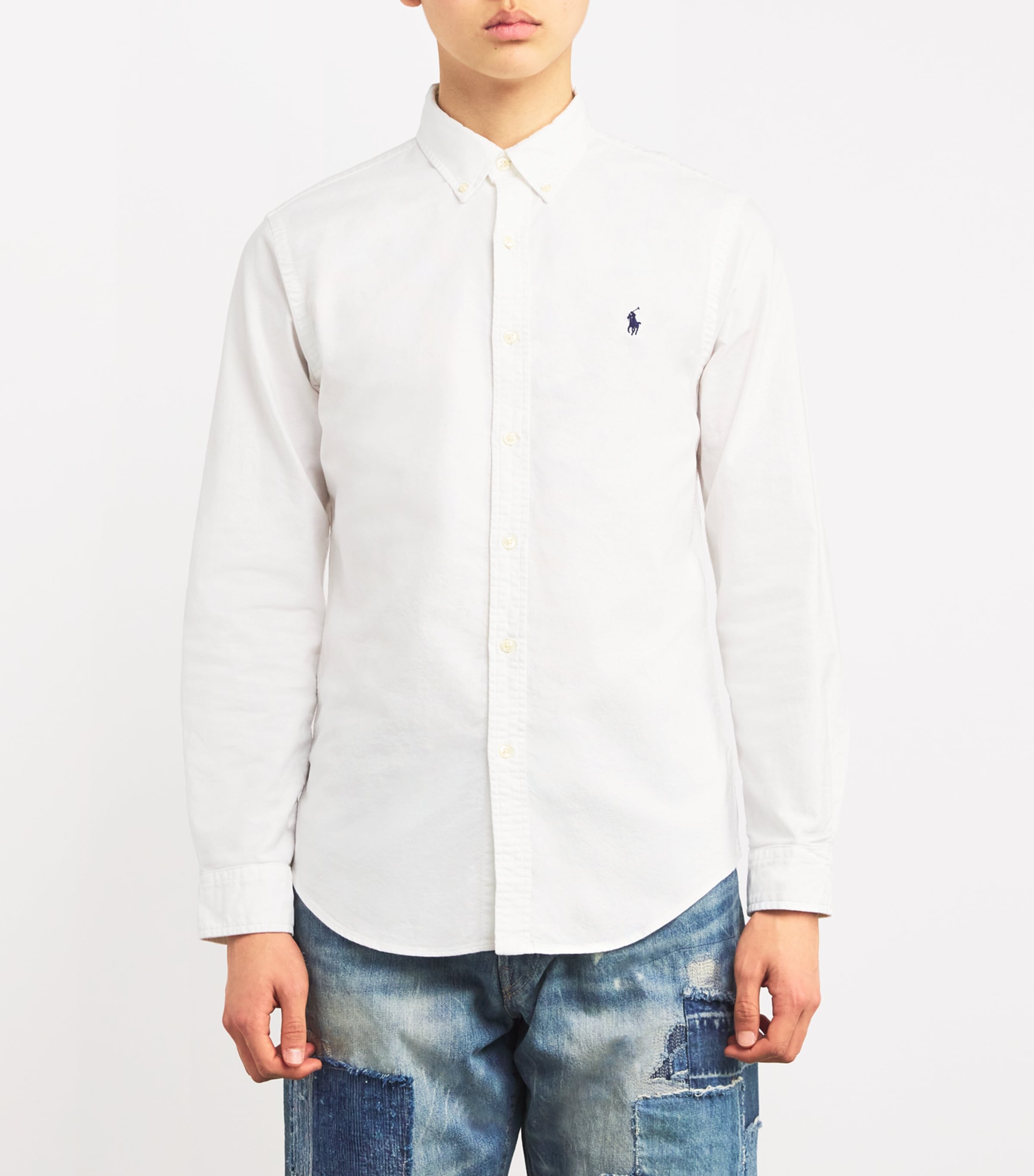 Cotton Polo Pony Shirt WHITE Image 3