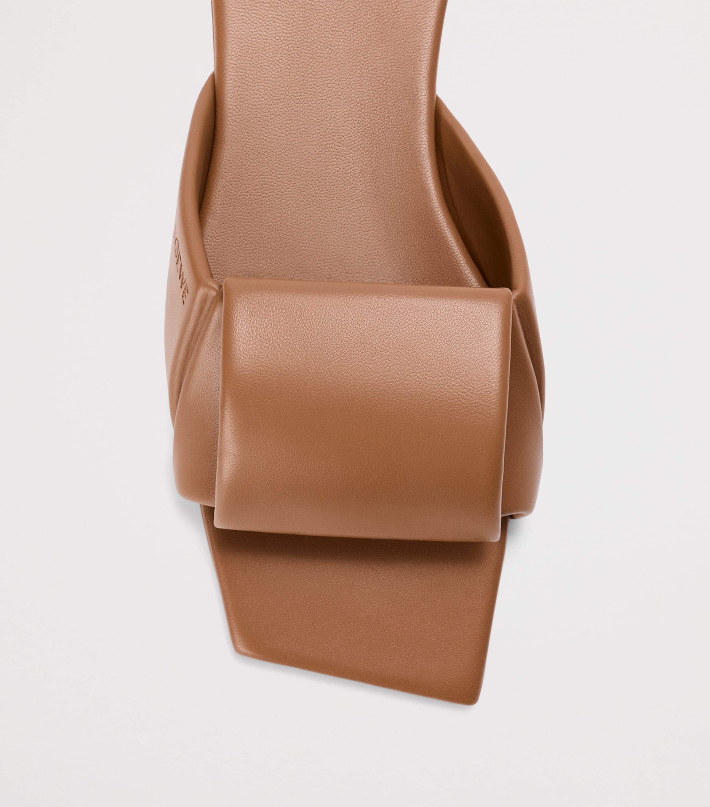 LOEWE Leather Origami Slides Mocha Image 5