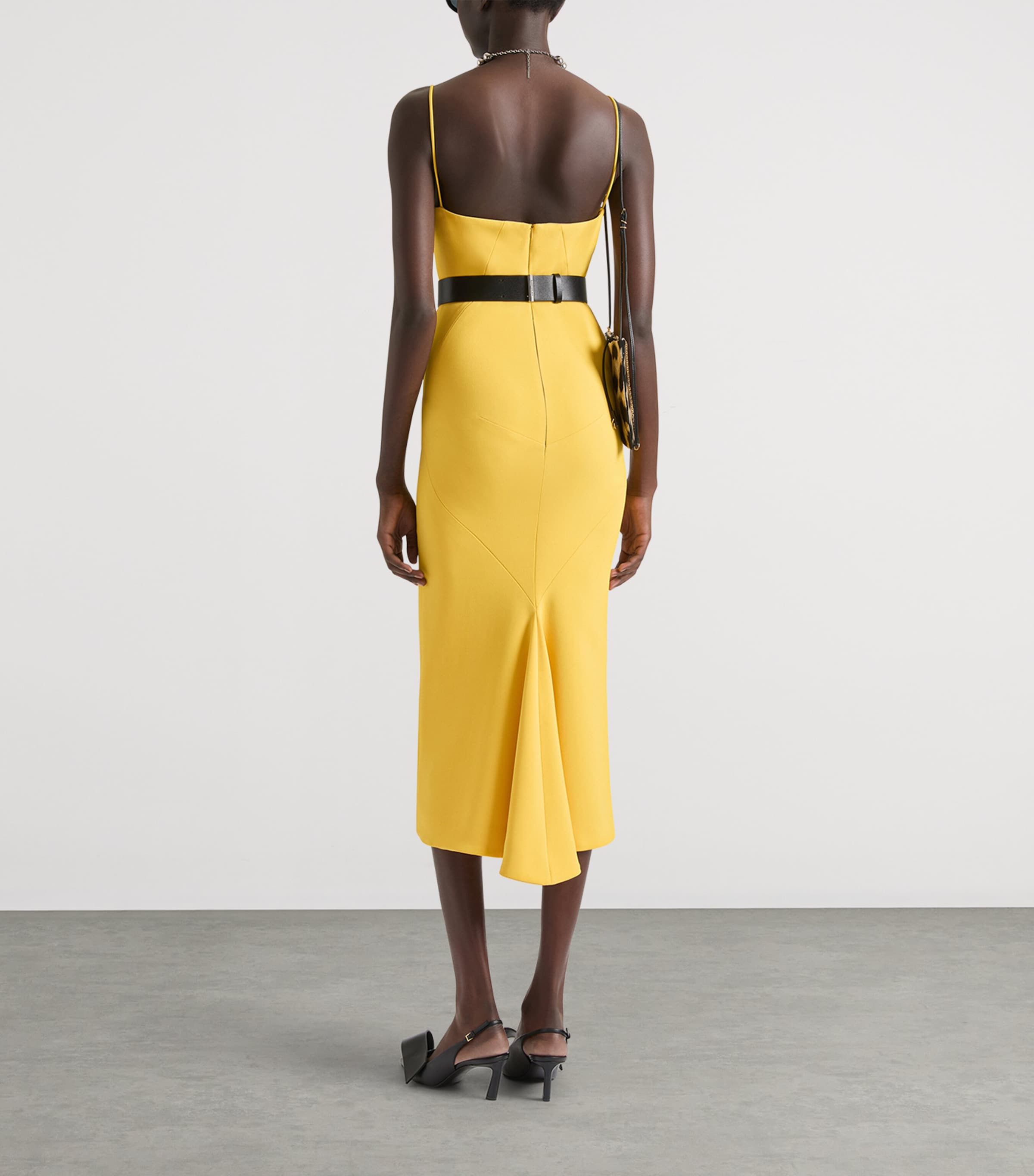 Givenchy Womens Sliced Kick-Back Midi Dress Image 3