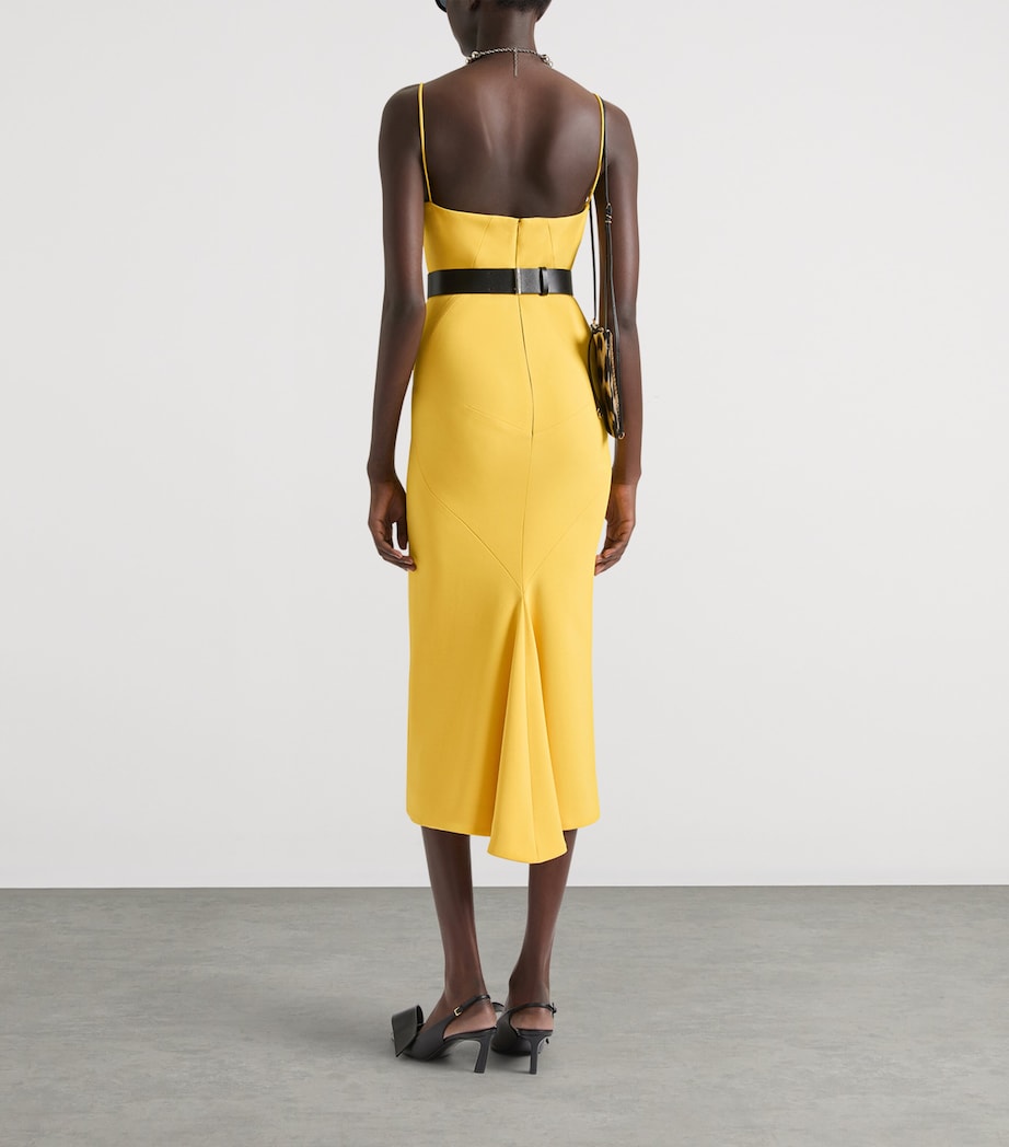 Givenchy Womens Sliced Kick-Back Midi Dress Image 3