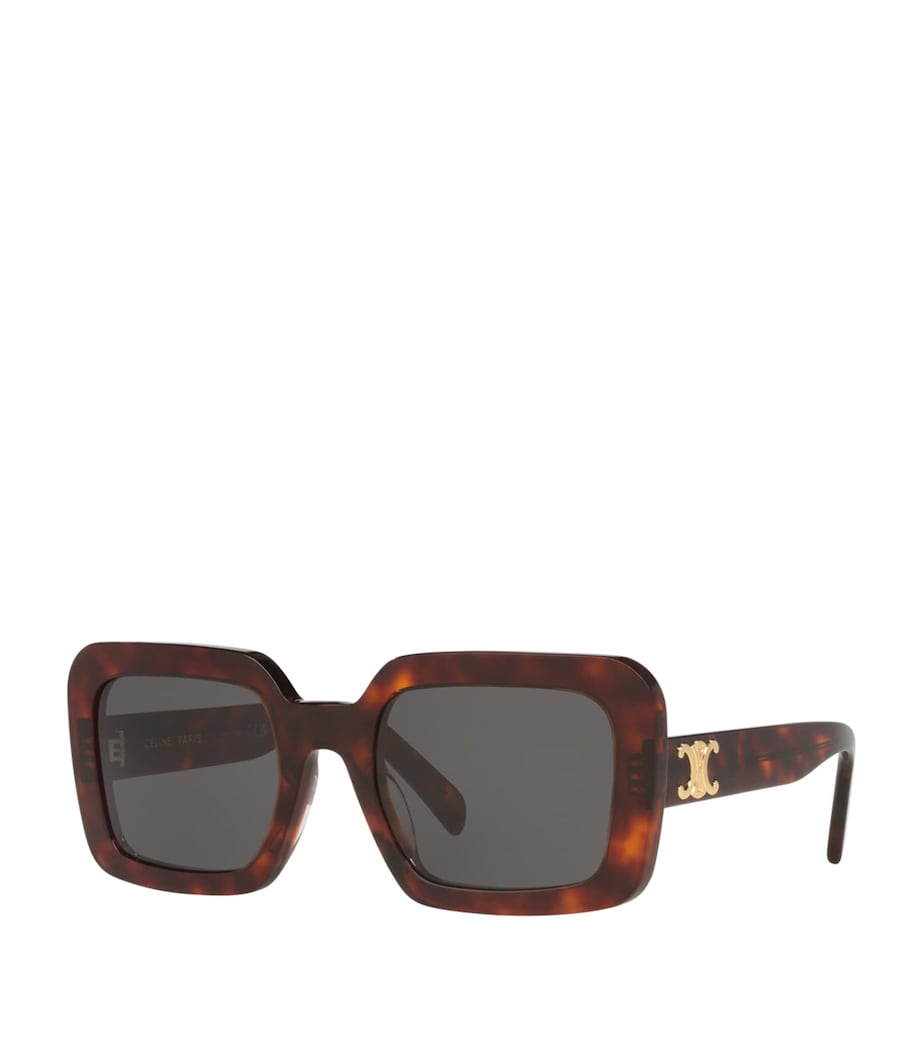 Celine Tortoiseshell Square Triomphe Sunglasses Image 2