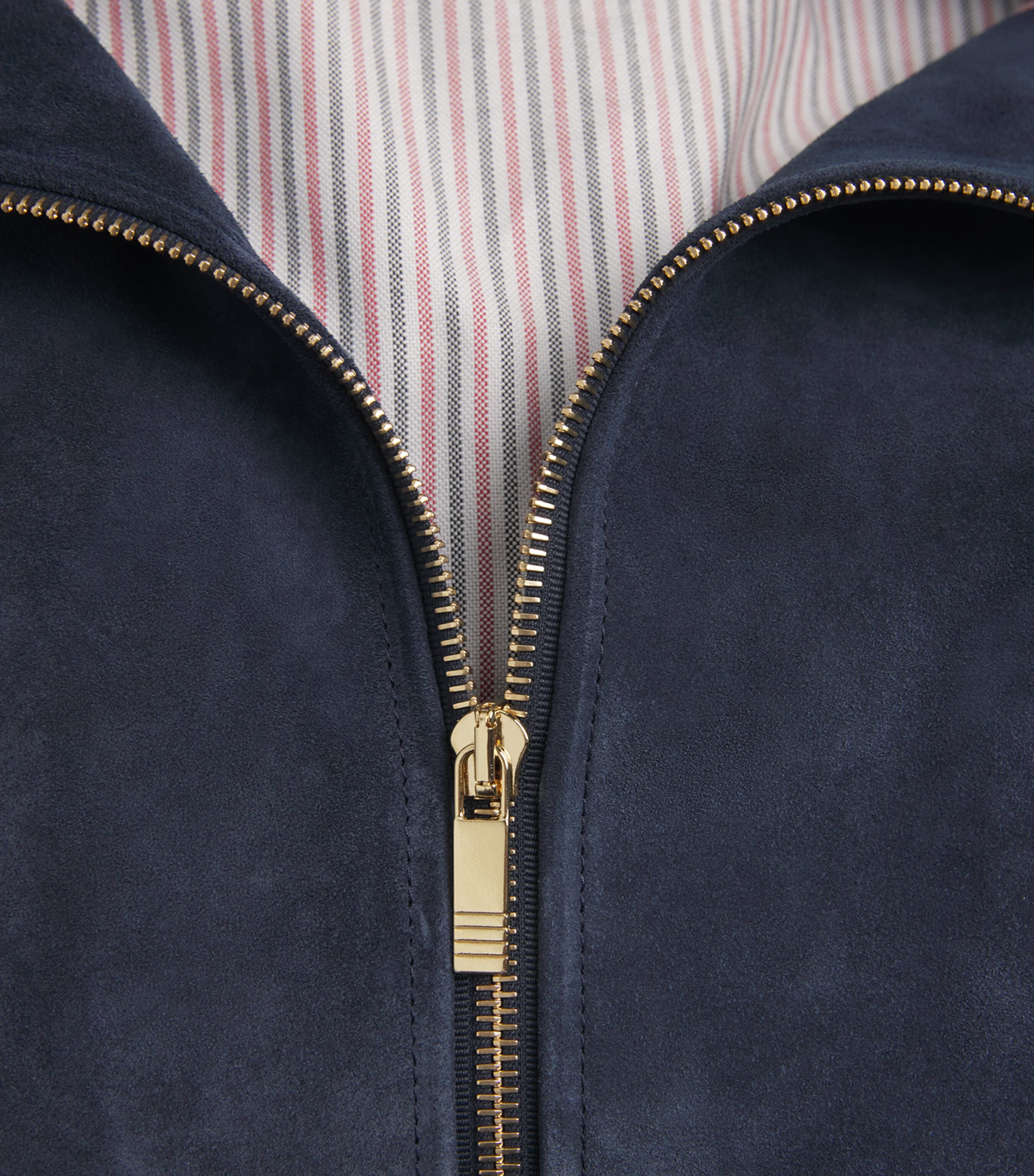 Suede Bomber Jacket DARK BLUE Image 5