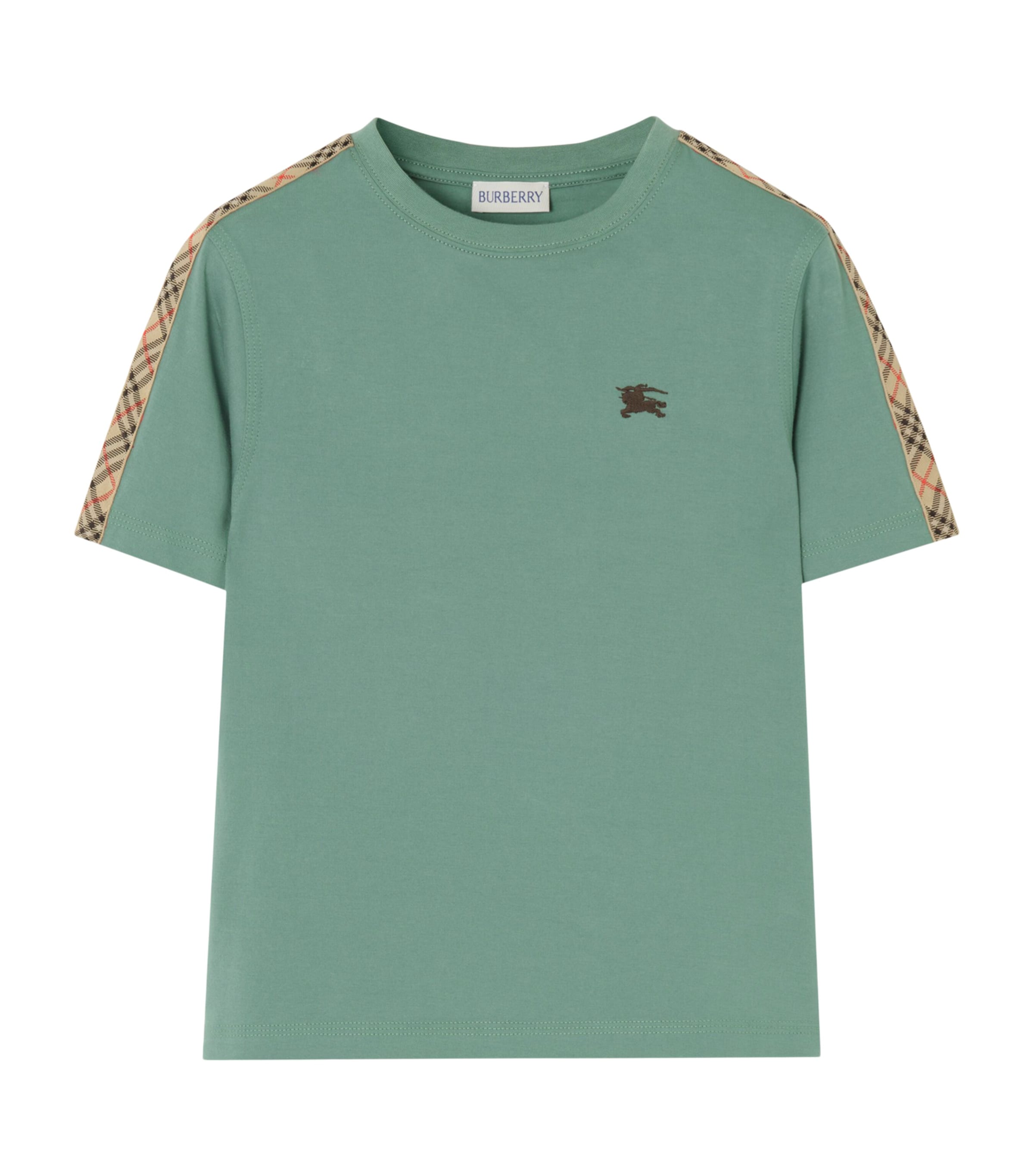 Burberry Kids Cotton Check T-Shirt (4-12 Years) Gulf Image 1