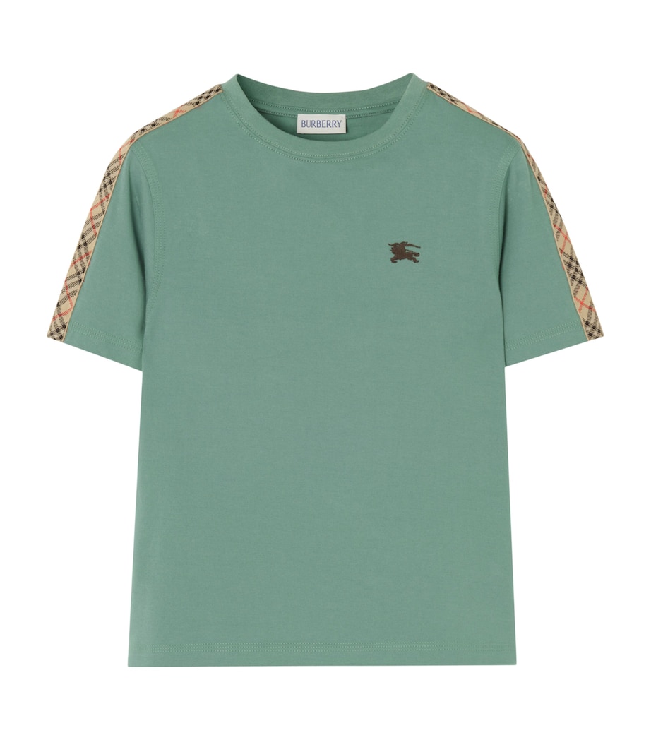 Burberry Kids Cotton Check T-Shirt (4-12 Years) Gulf Image 1