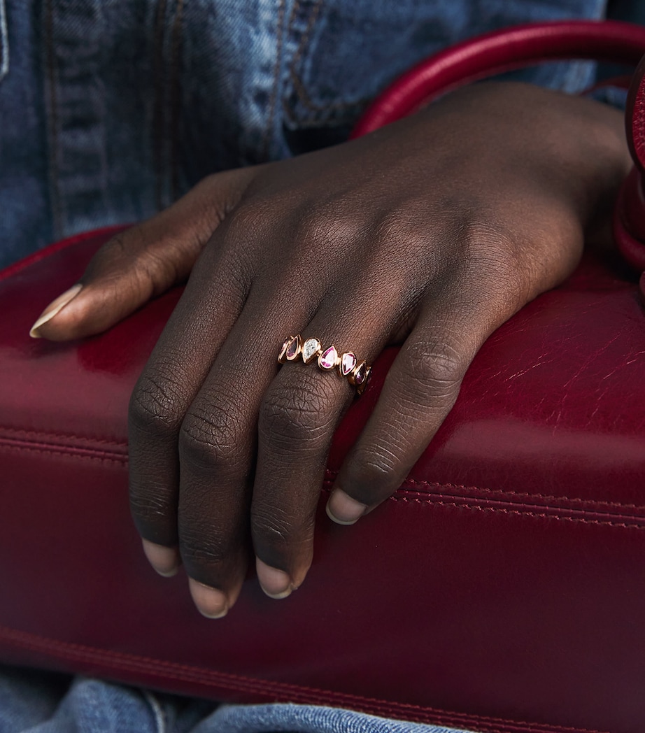 Rose Gold and Sapphire Eternity Ring ROSE GOLD Image 2