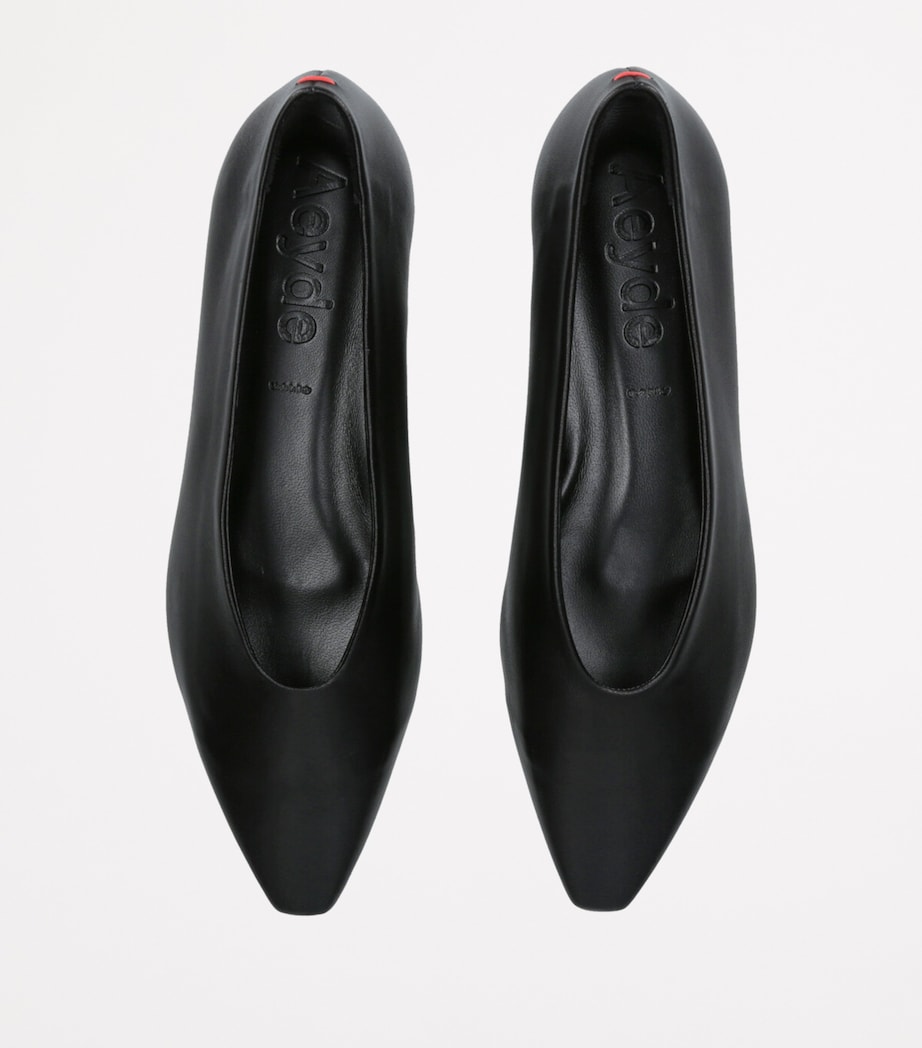 Leather Betty Ballet Flats BLACK Image 4