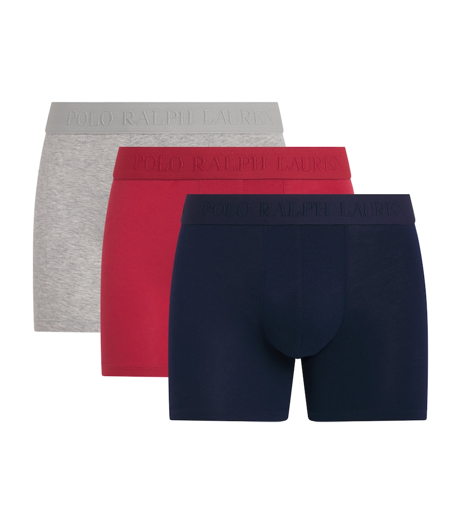 Polo Ralph Lauren Mens Stretch-Cotton Boxer Briefs (Pack of 3) Npnv/chlpep/andvrhth Image 1