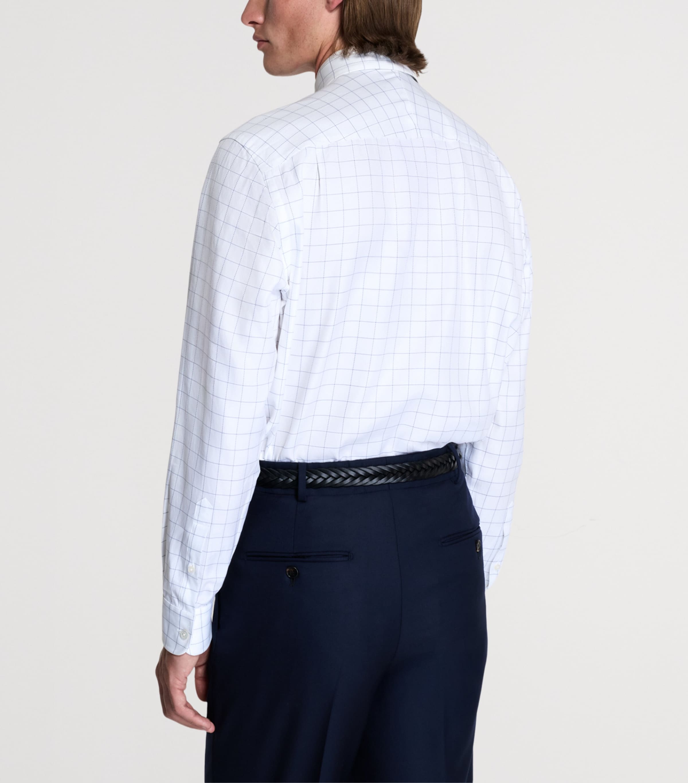 Dunhill Mens Cotton Check Shirt Image 3
