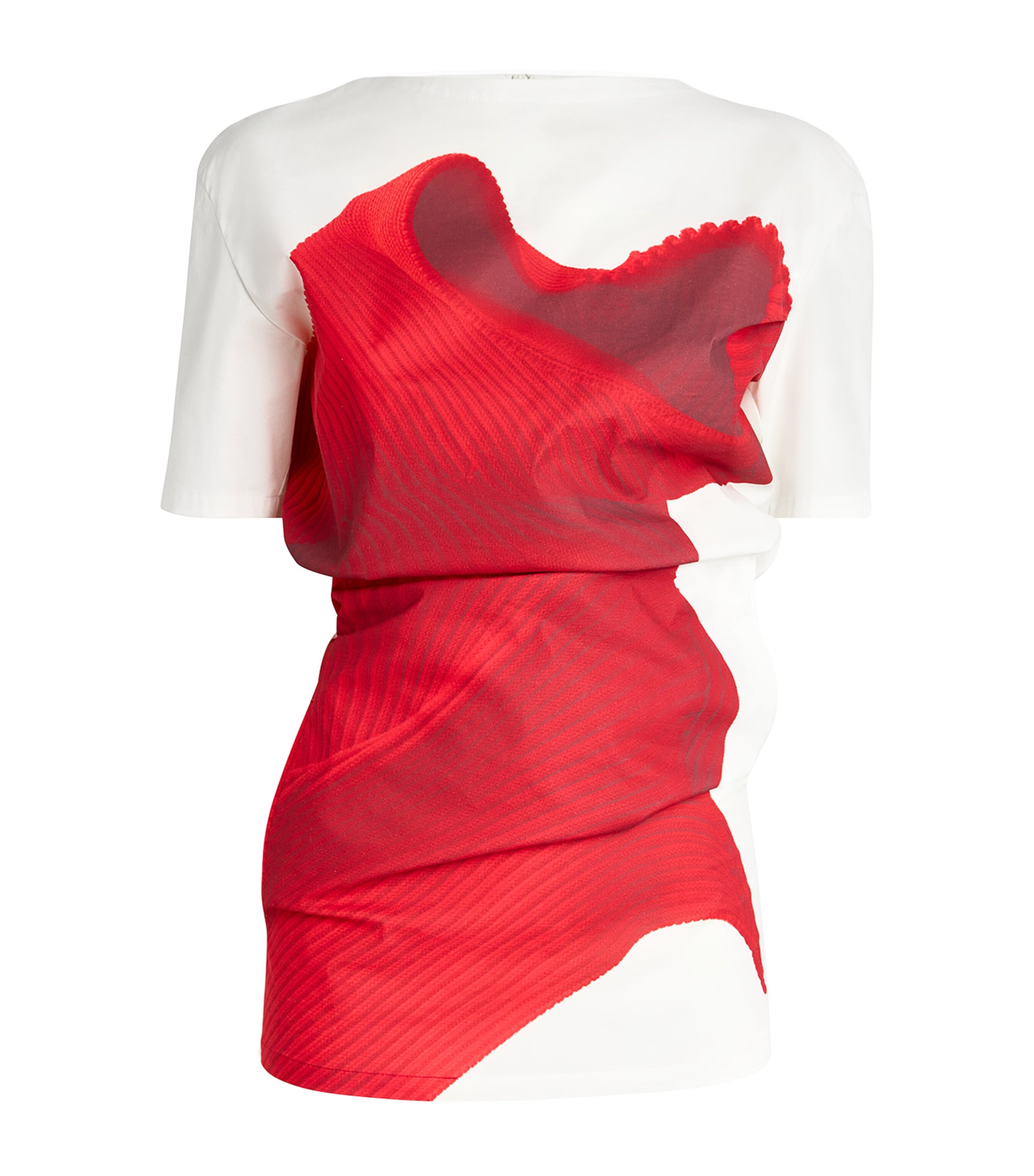 Issey Miyake Cotton-blend Knit As Represented Top In Red