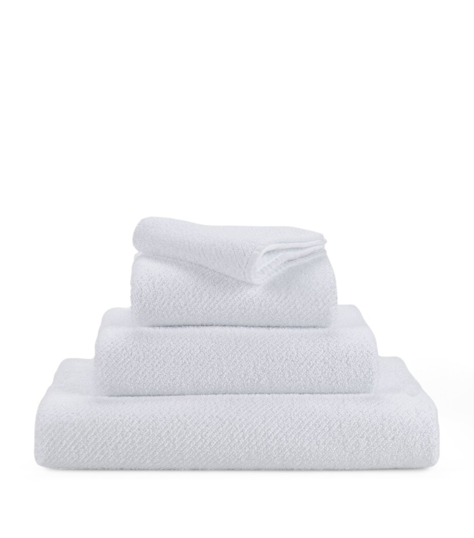 Abyss & Habidecor Twill Face Cloth (30cm x 30cm) White Image 1