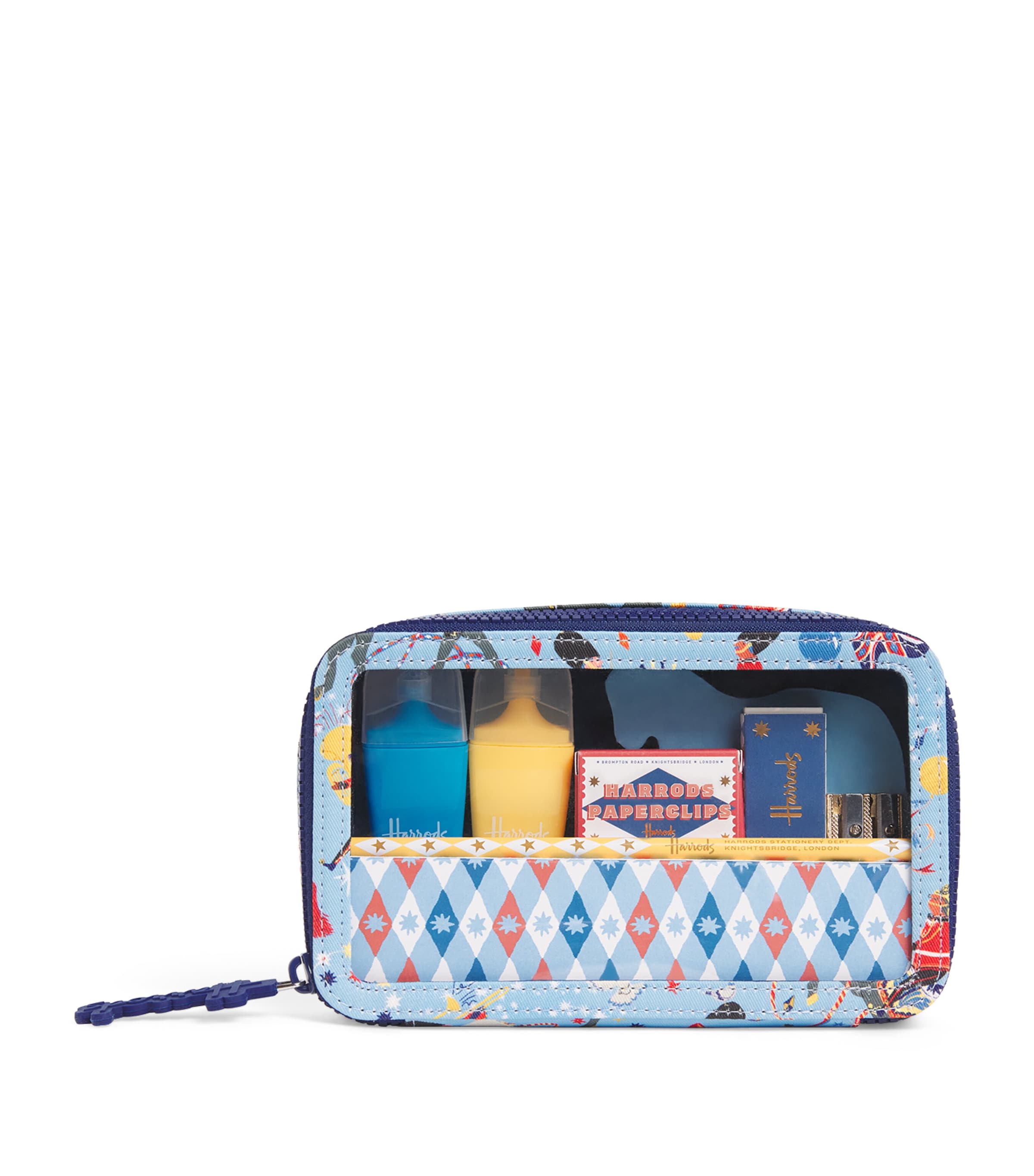 Harrods Trooping of the Colour Filled Pencil Case Blue Image 1