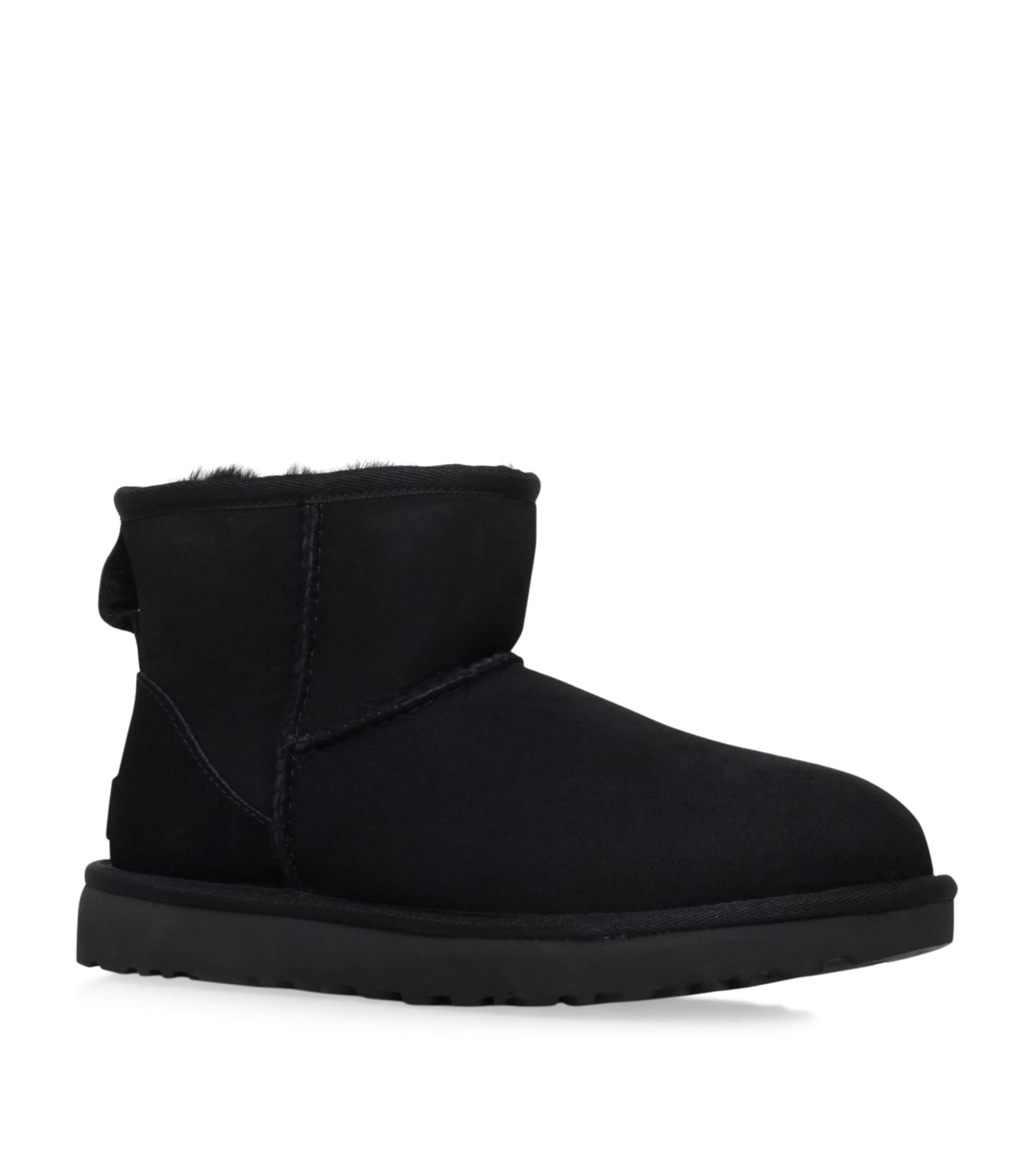 UGG Black Classic Mini Suede Boots | Harrods US