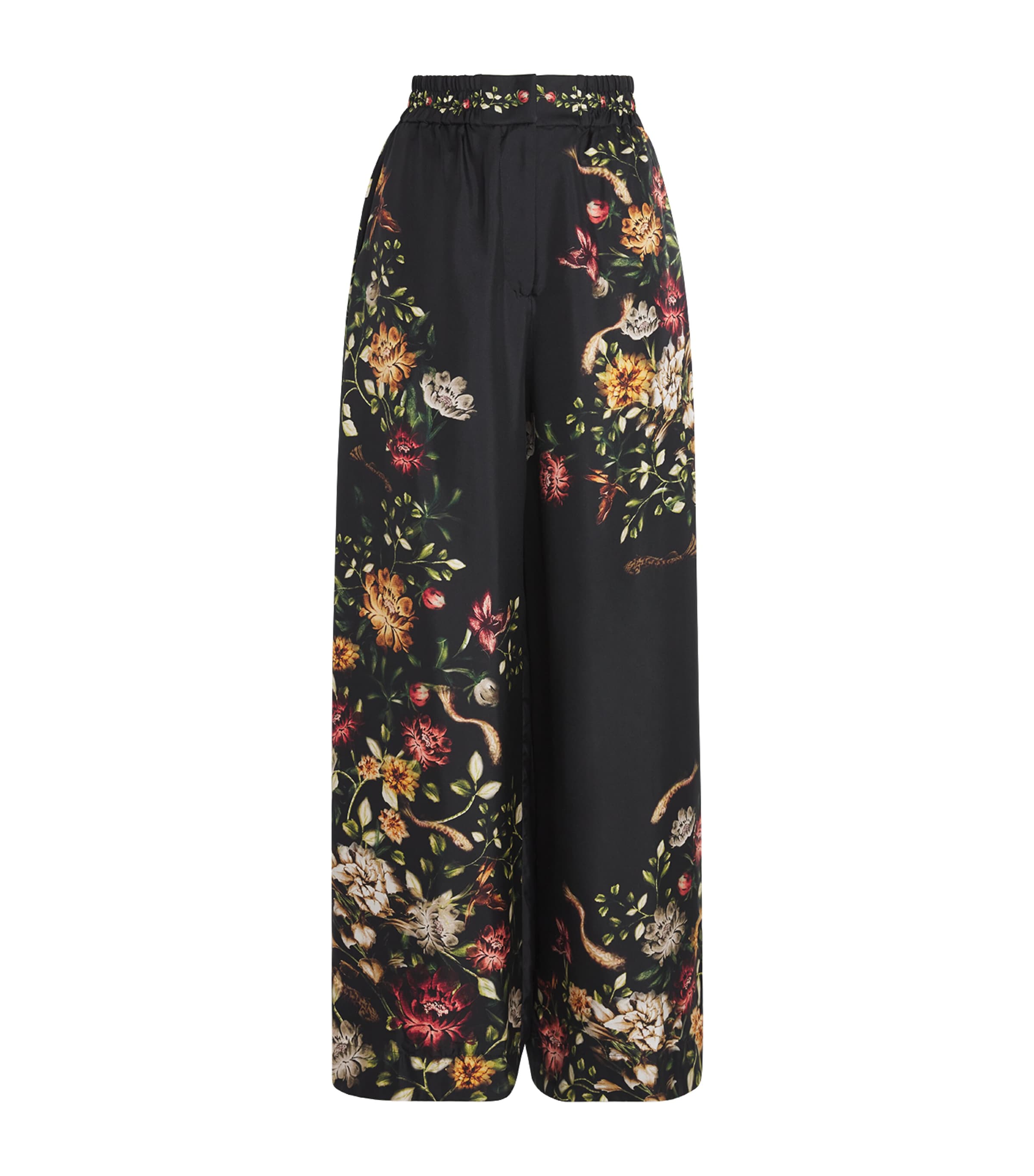 Agua By Agua Bendita Silk Tota Paramo Trousers In Black