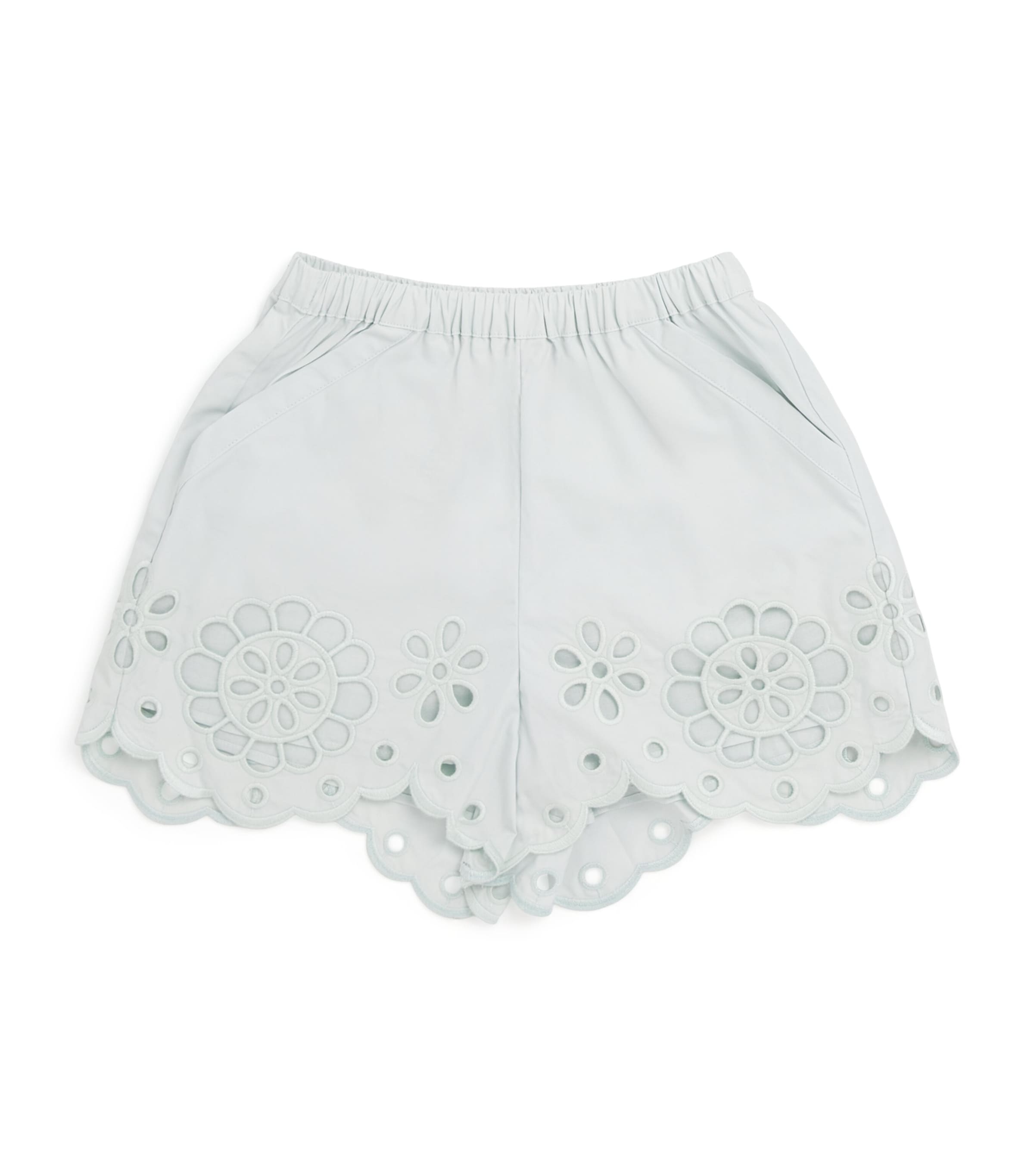 Cotton Broderie Awaken Shorts (1-12 Years) SOFT MINT Image 1